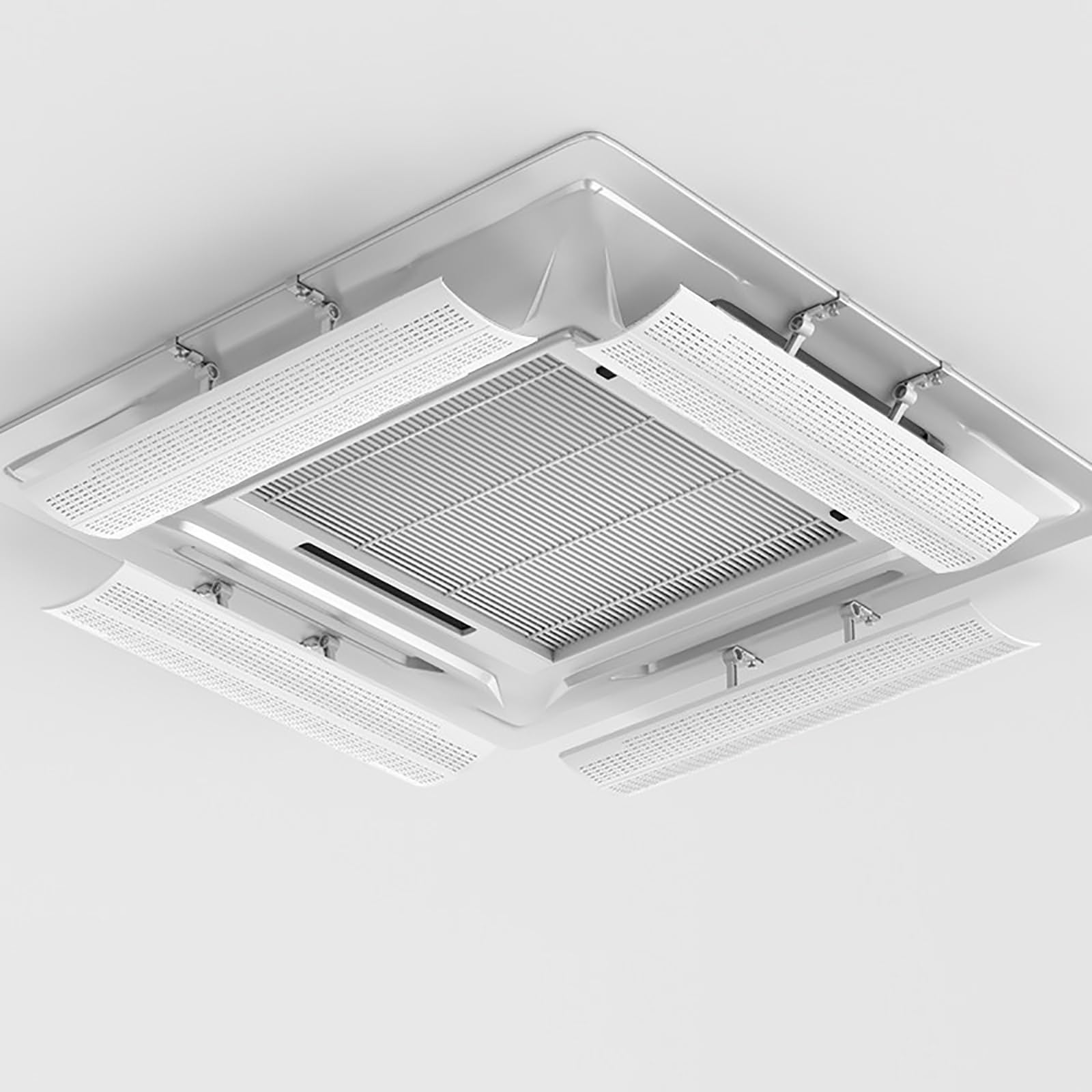 4 Deflettore Condizionatore d'Aria da Soffitto, Deflettori per Bocchette d'Aria Centralizzate da 50 a 70 cm, Parabrezza Antivento e Protezione Contro Il Flusso d'Aria Diretto