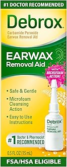 Debrox Ear Wax Removal Drops, Gentle Microfoam Ear Wax Remover, 0.5 Fl Oz