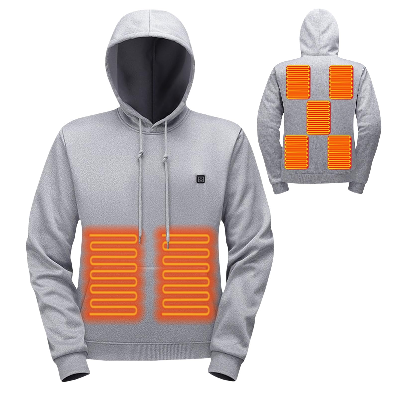 Tazeap Heated Hoodie for Men Women Warm Sweatshirts Heated Jackets USB Electric Pullover Outdoor Heating with Pockets Unisex