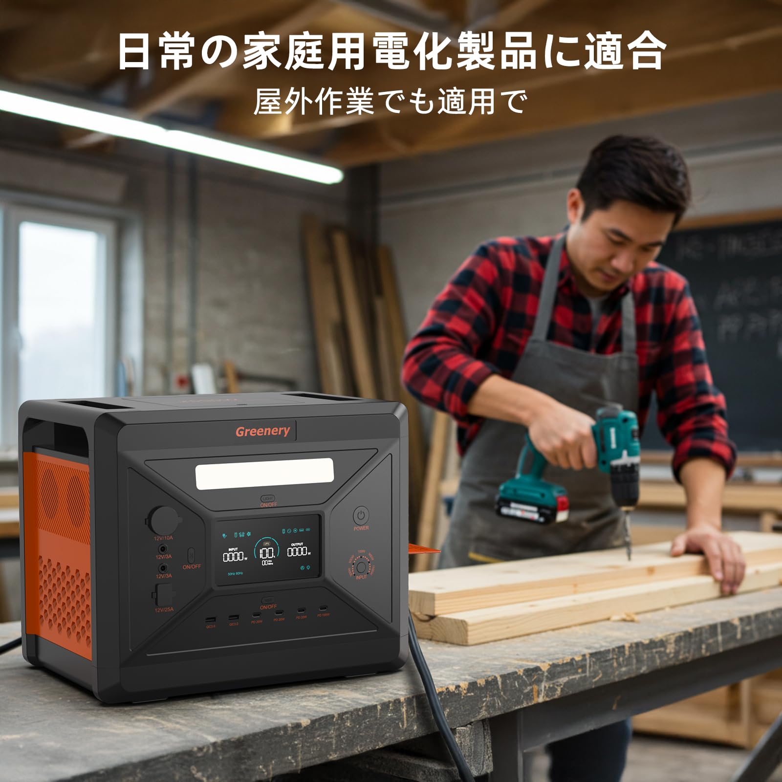 Amazon.co.jp: Greenery G2500 ポータブル電源 大容量 2300Wh