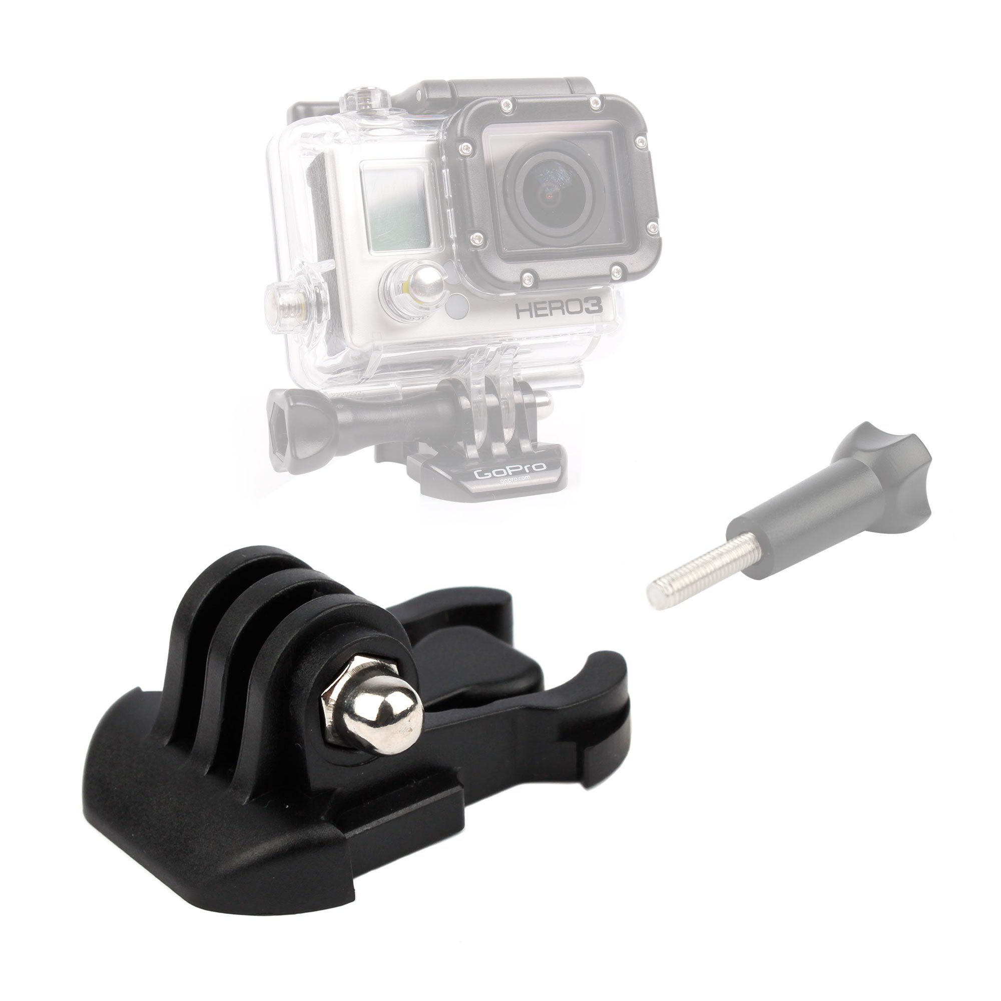 Lot De 5 Fixations à Boucle Rapide Pour GoPro Hero 4 à 11, Session, Et Caméras D'action AKASO, Campark, YI... - Noir/Argent