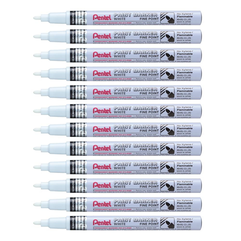Pentel MSP10-W Paint Marker, Lackmarker - weiß, 1,5 mm Strich, VE=12 Stück