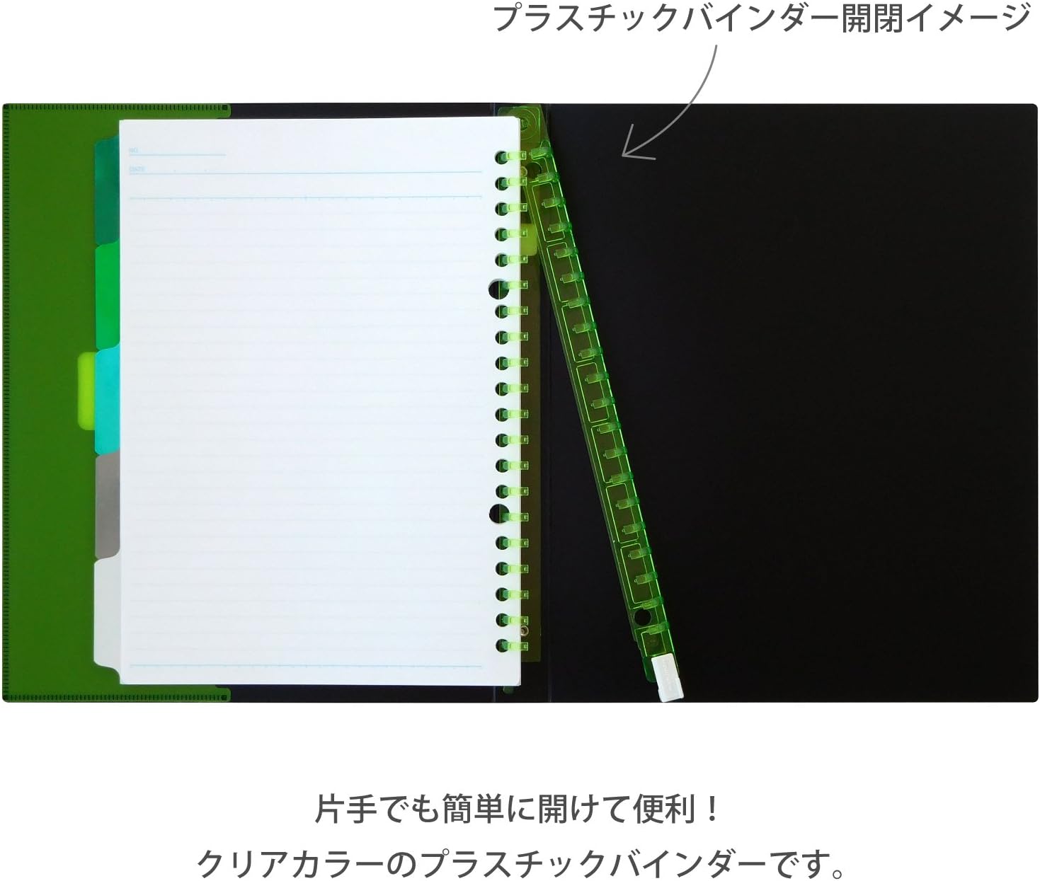 Maruman F414-03 Loose Leaf Binder, A5, Clararte, 20 Holes, Green