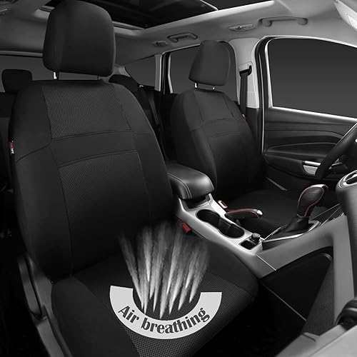 Miniatura 14 de CAR PASS - Juego completo de fundas de asiento de auto color rosa, respiración de aire en verano, de malla de 5mm de esponja compuesta