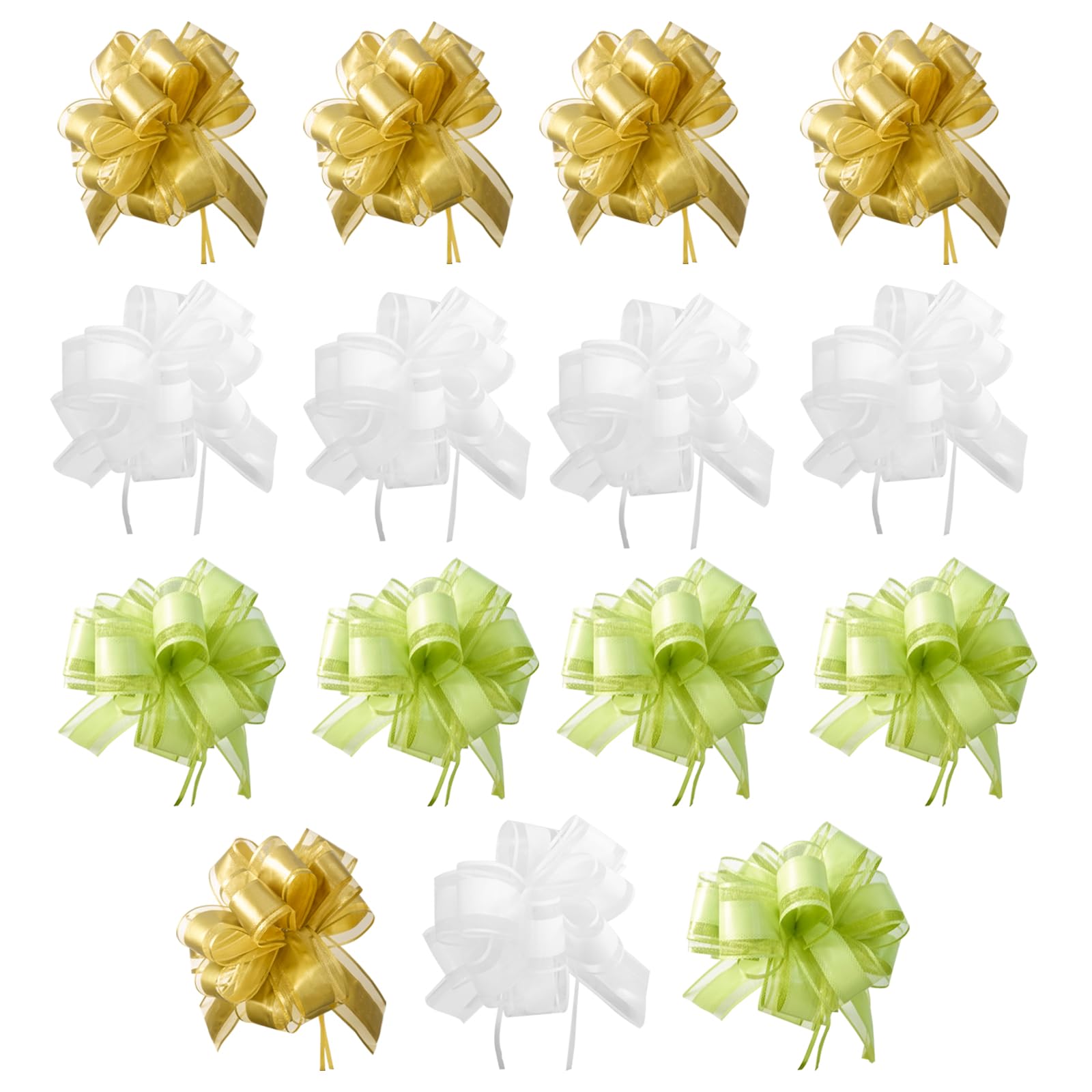 10 Fiocchi Regalo In Organza Dorata - Per Matrimoni, Natale E Decorazioni - Foto 9