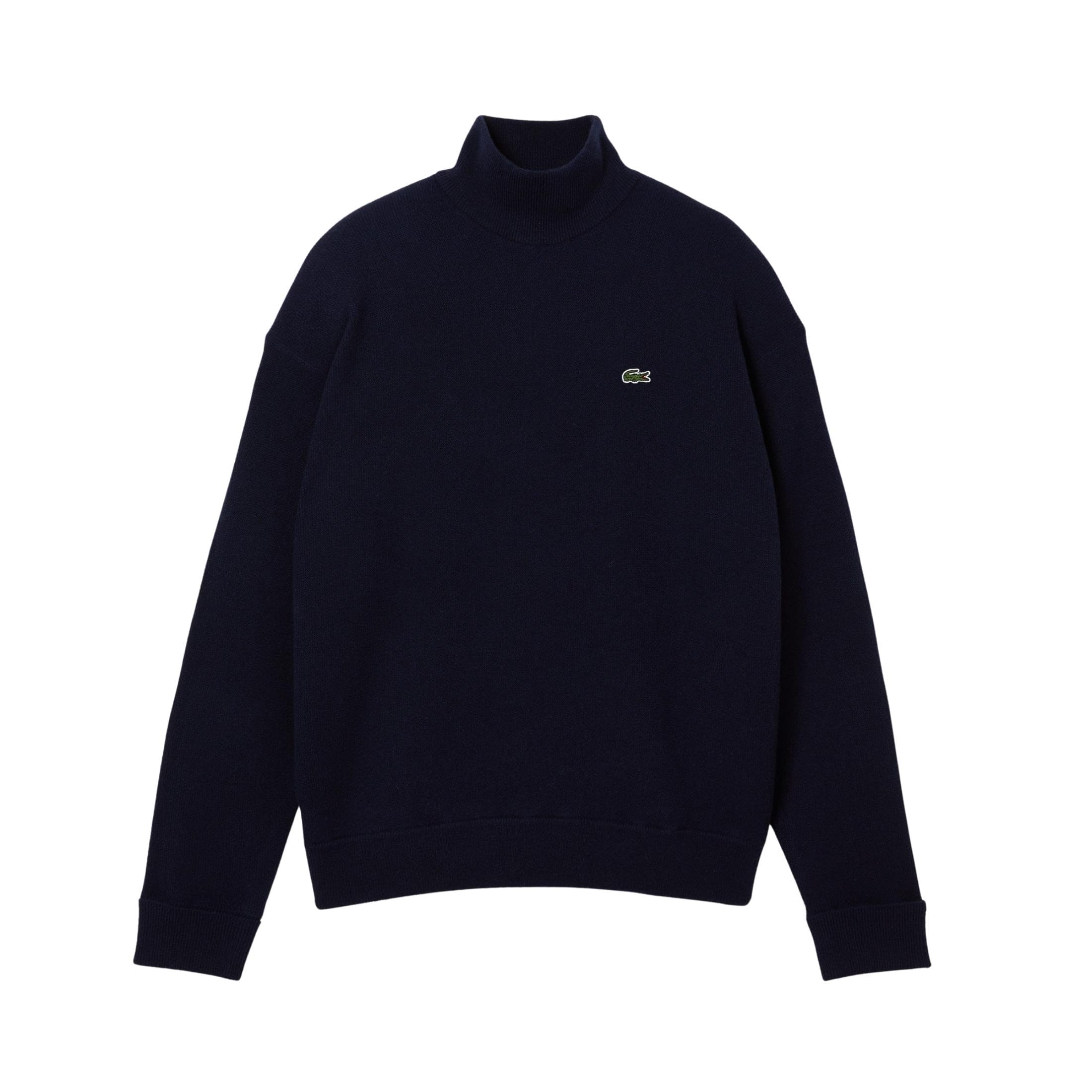 Lacoste Womens Relaxed Fit Carded Wool High Neck Sweater