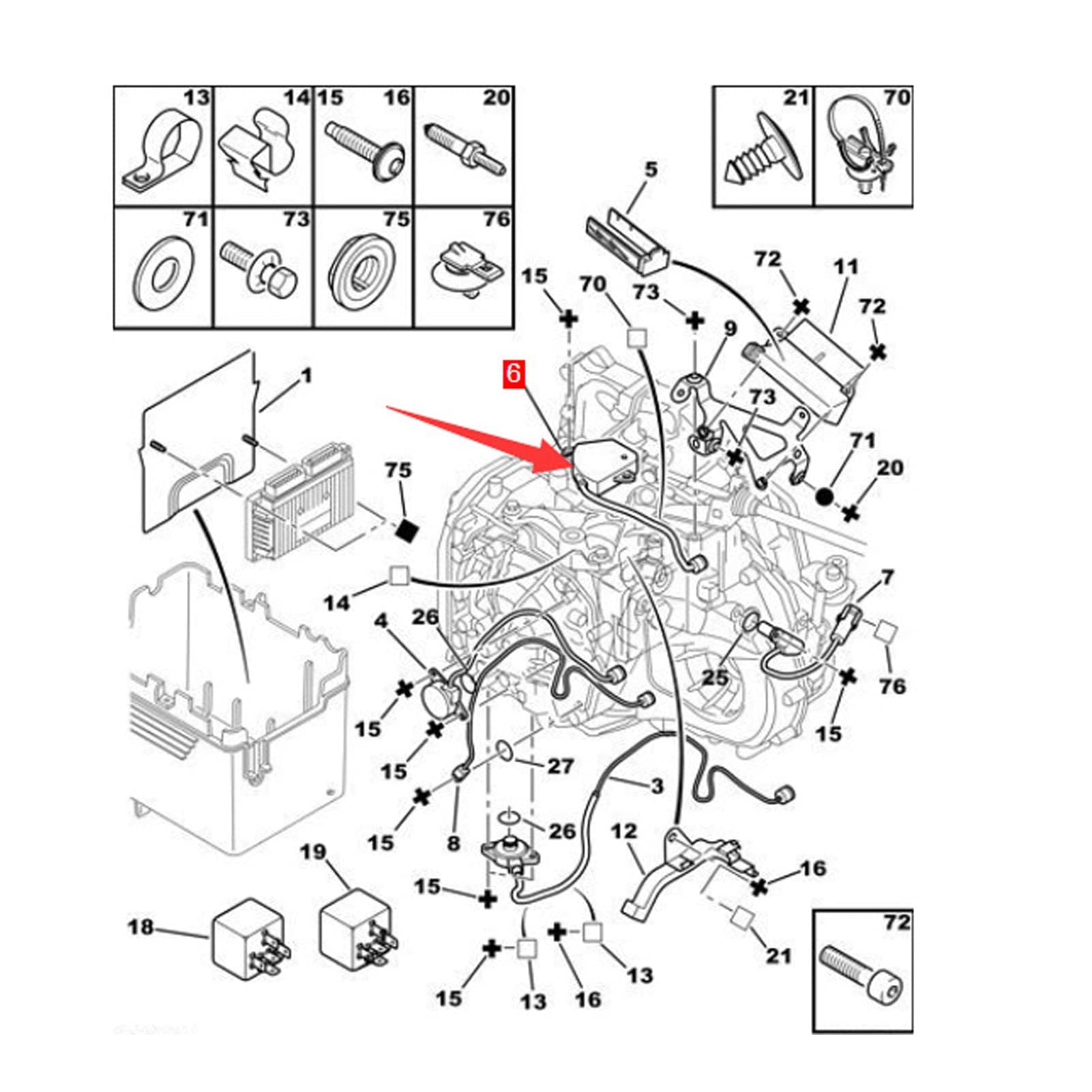 Dpofirs Commutateur de Transfert de Boîte de Vitesses, 252927, CMF-930400, 930400 OEM, Remplacement du Commutateur de Vitesse de Boîte de Vitesses pour DPO AL4, Remplacement pour 207 307, pour C4