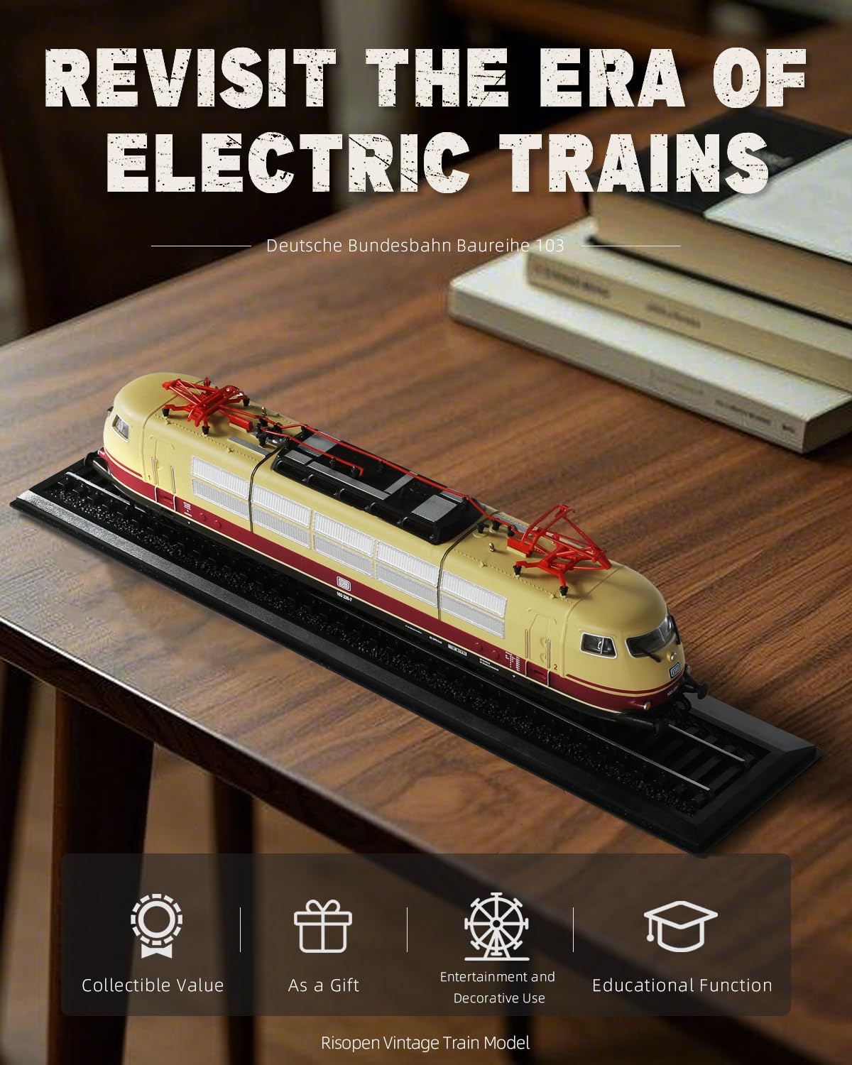 1:87 Skala 1973 BR103 226-7 Plastikspielzeug Zug Modell Zug Set Keine Versammlung erforderlich Geschenk Dekoration für erwachsenes Kind (gelb)