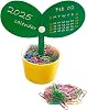 2025 Desk Calendar with 200 pcs Colored Paper Clip (1.3 inch & 1.1 inch) for Paperwork Office School and Desktop Storage