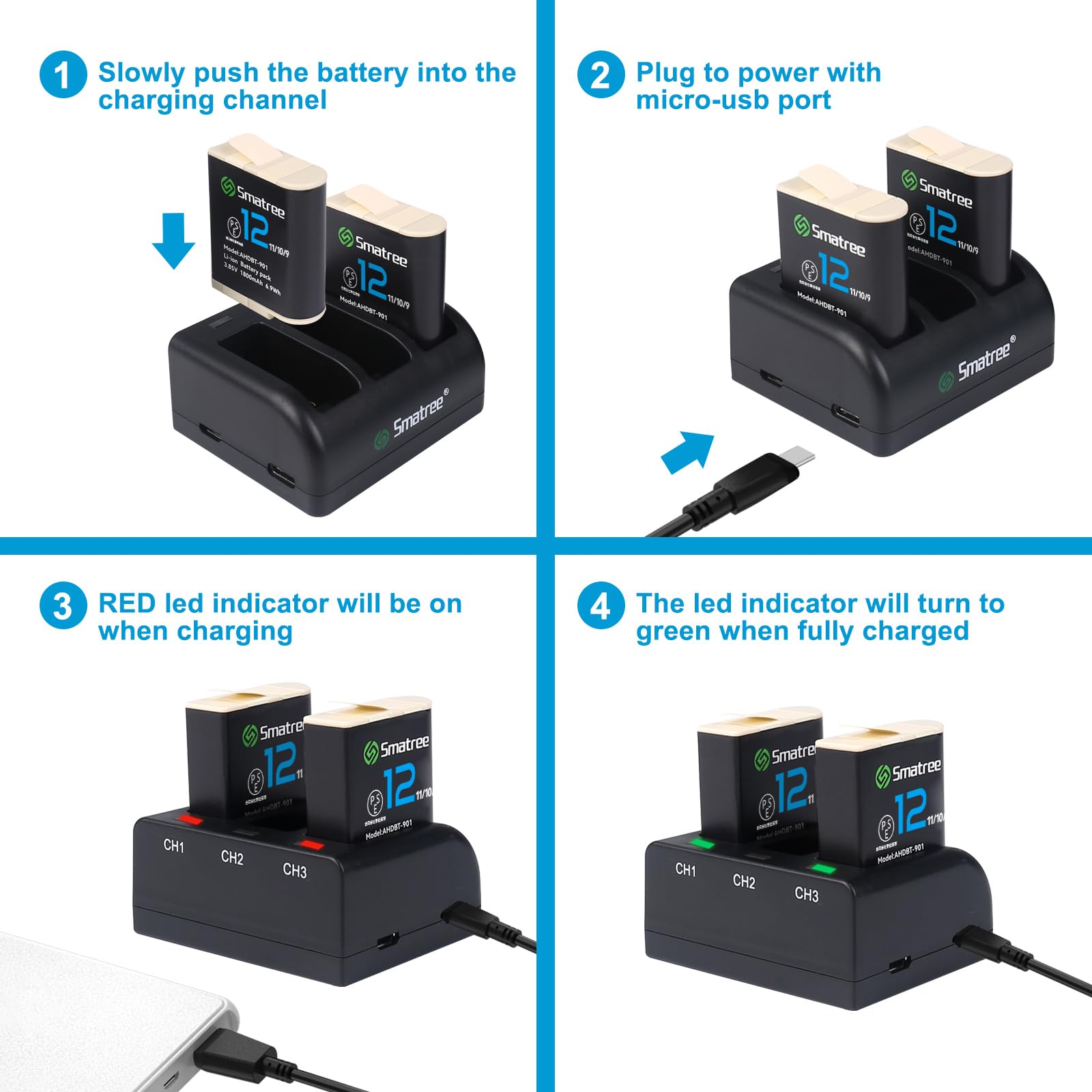 Persistence Telecomando Wireless Impermeabile Per GoPro 8/9/10/MAX | Bluetooth E Batteria Lunga