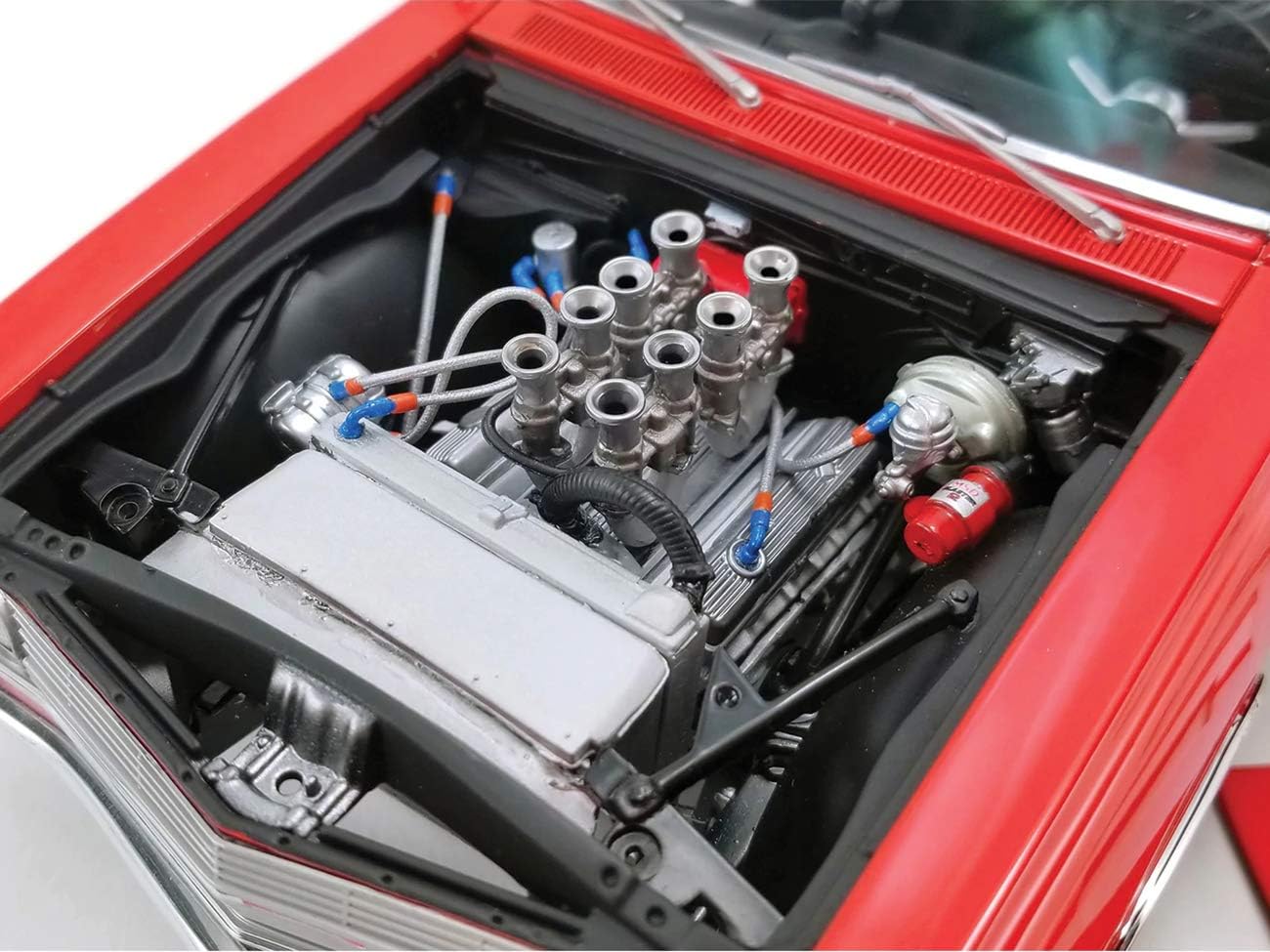 1965 El Camino Drag Outlaws Red with White Stripes Limited Edition to 354 Pieces Worldwide 1/18 Diecast Model Car by Acme A1805411