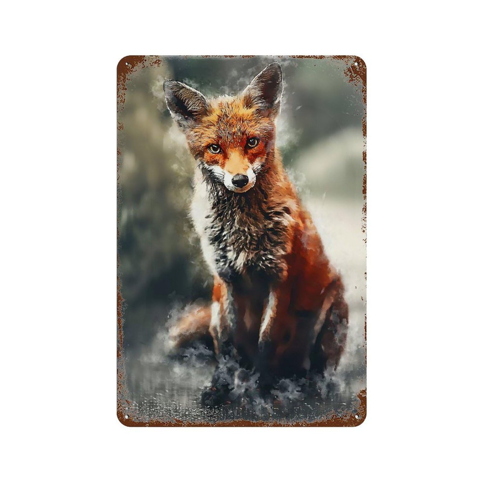 Fox 5 Retro Metal Sign 11.8"x7.9", Decorative Metal Wall Art for Basement, Hobby Room And Garage Decor