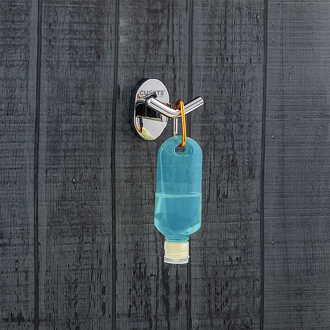 CURATE Solo Brass Made Rob Hook for Towel/Clothes/Napkins Hanger - Multi Side Chrome Finish for Bathroom/Bedroom/Kitchen Bathroom Accessories (with Wall Mounting Screws and Plugs)