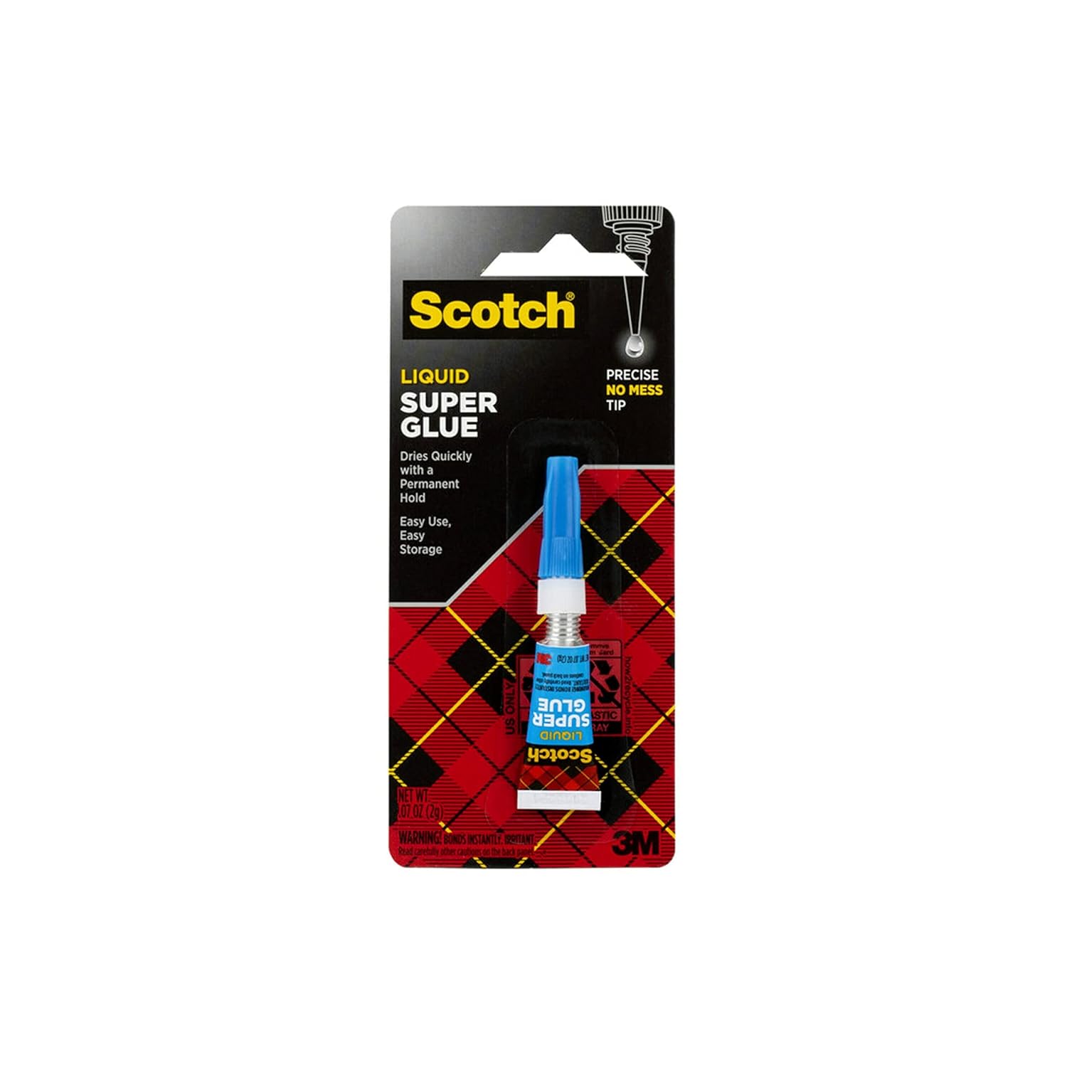 Scotch Super Glue Liquid, .07 oz, 1Pack, Fast Drying Liquid Formula