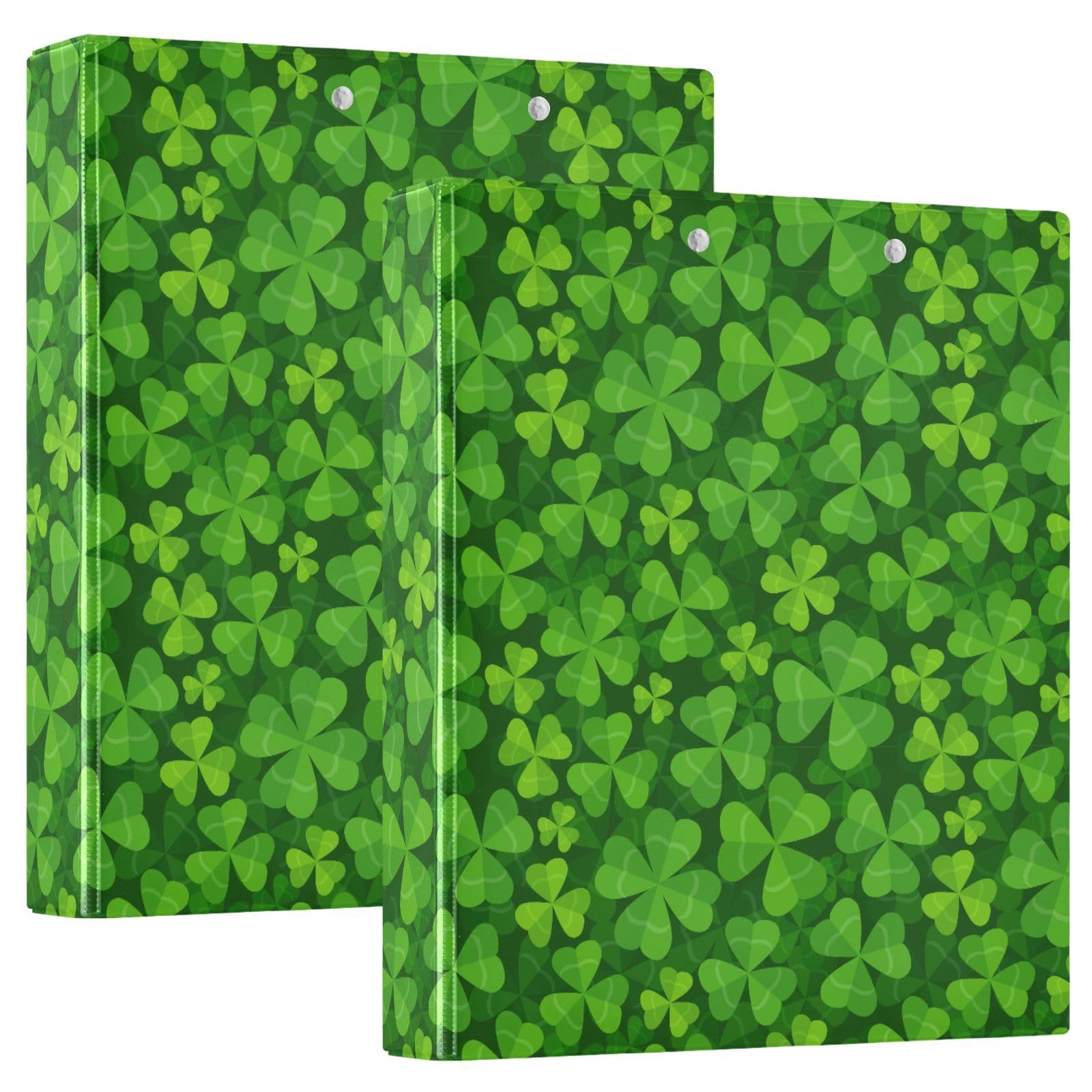 Clover Lot de 2 classeurs à 3 anneaux en D A4 avec 200 feuilles pour enfants, fournitures scolaires, femmes, hommes et bureau