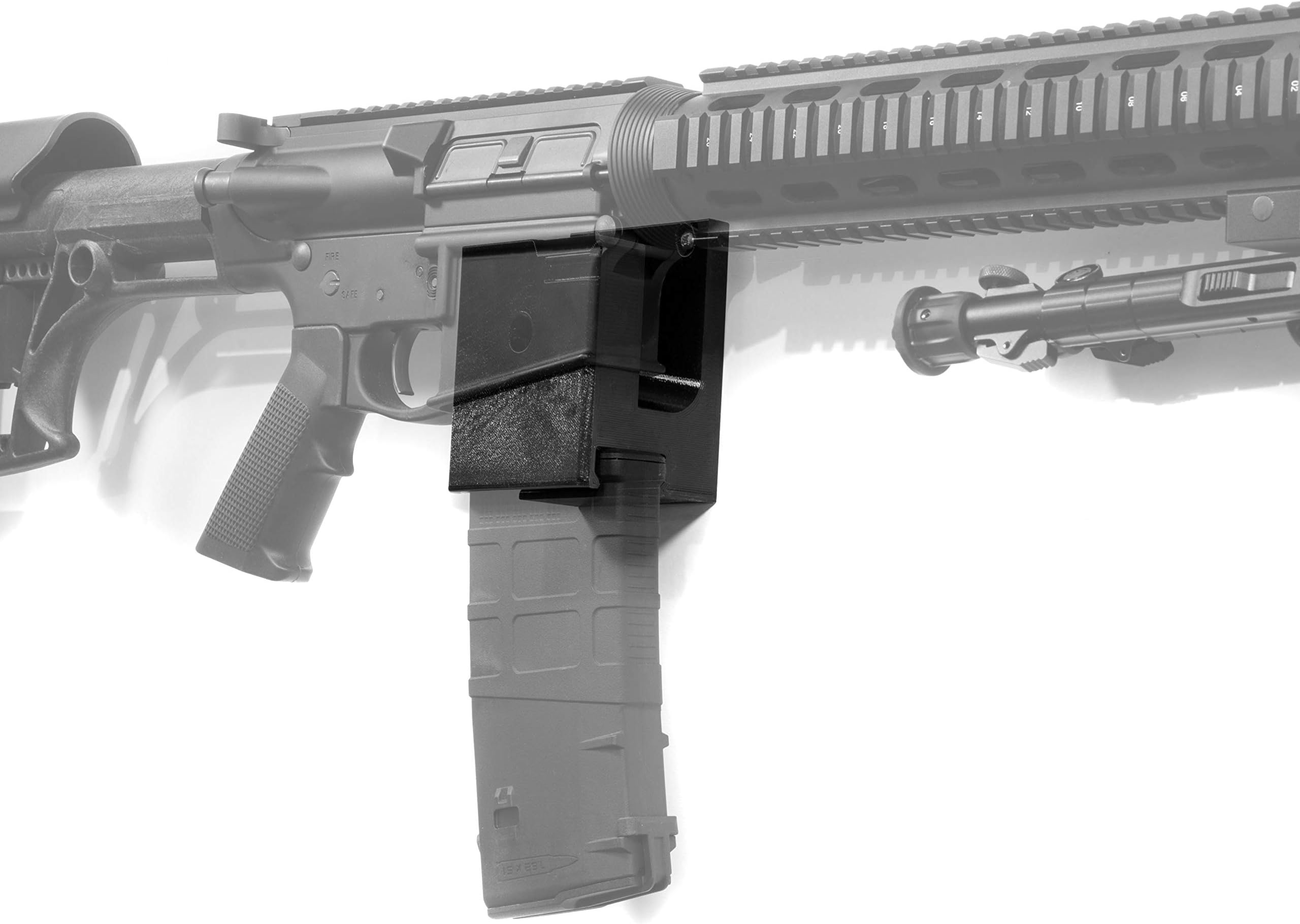Spartan Mounts for AR-10 | Rifle Display | Wall Storage Organization System | Unique Low Profile Design | Gun Safe Wall Garage | Gun Room Mounting Solution