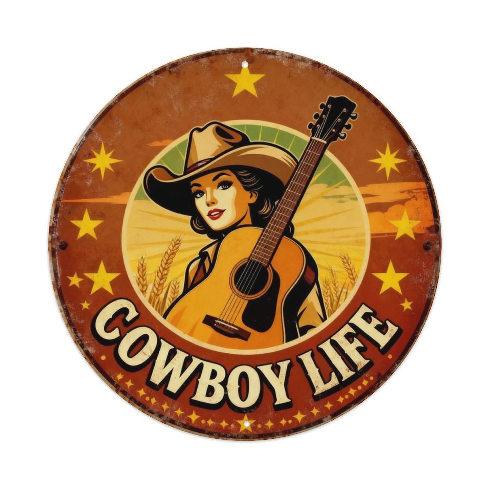 Cowboy Life Country Sign Metal Tin Sign Plaque