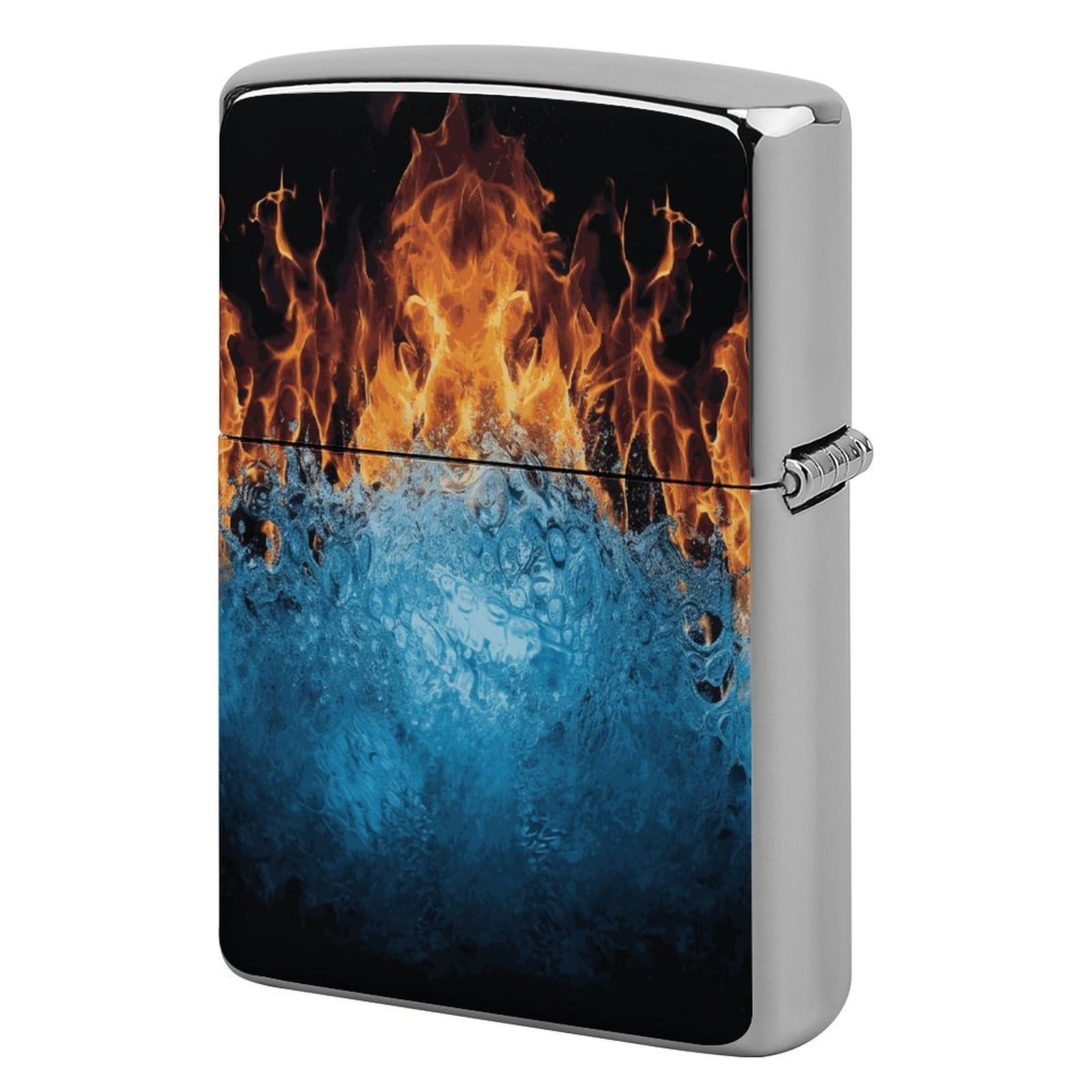 Btcowzrv Style Ice Fire Metal Lighter Case Sleeve Cover Holder
