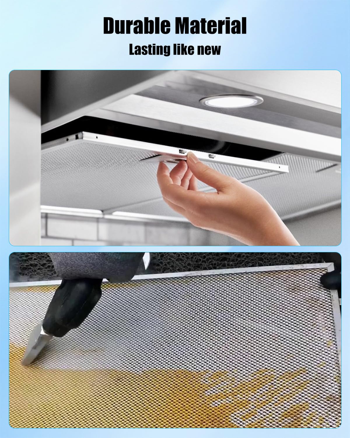 2 filtros de grasa para campana extractora WB02X27207 compatibles con GE Extractor Hood JVX5300BJ1TS JVX5300DJ1BB, filtros de aceite para campana extractora 4463981 AP6039217 PS11771771 EAP11771771