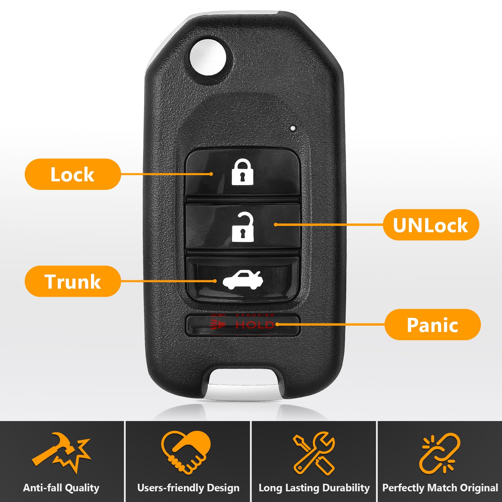 Yewong Keyless Entry Replacement Upgraded Remote Car Key Fob for Isuzu Amigo Axiom Rodeo Trooper/Honda Passport HYQ1512R 8971493920 314MHz 4 Buttons