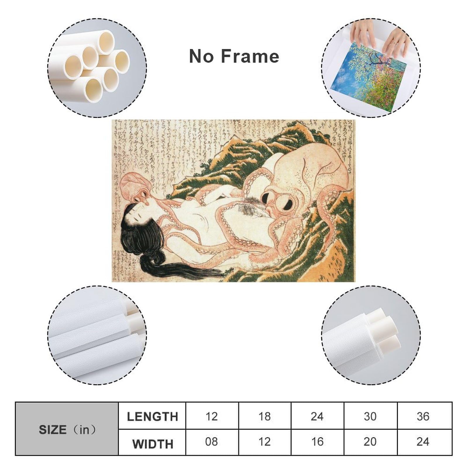 The Dream of Fisherman's Wife Katsushika Hokusai Reproduction