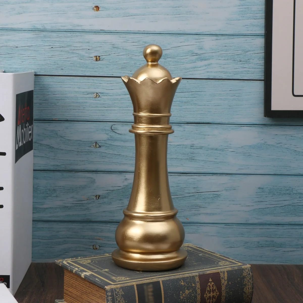 Pièces d'échecs statue or cadeau idéal pour passionné d'art