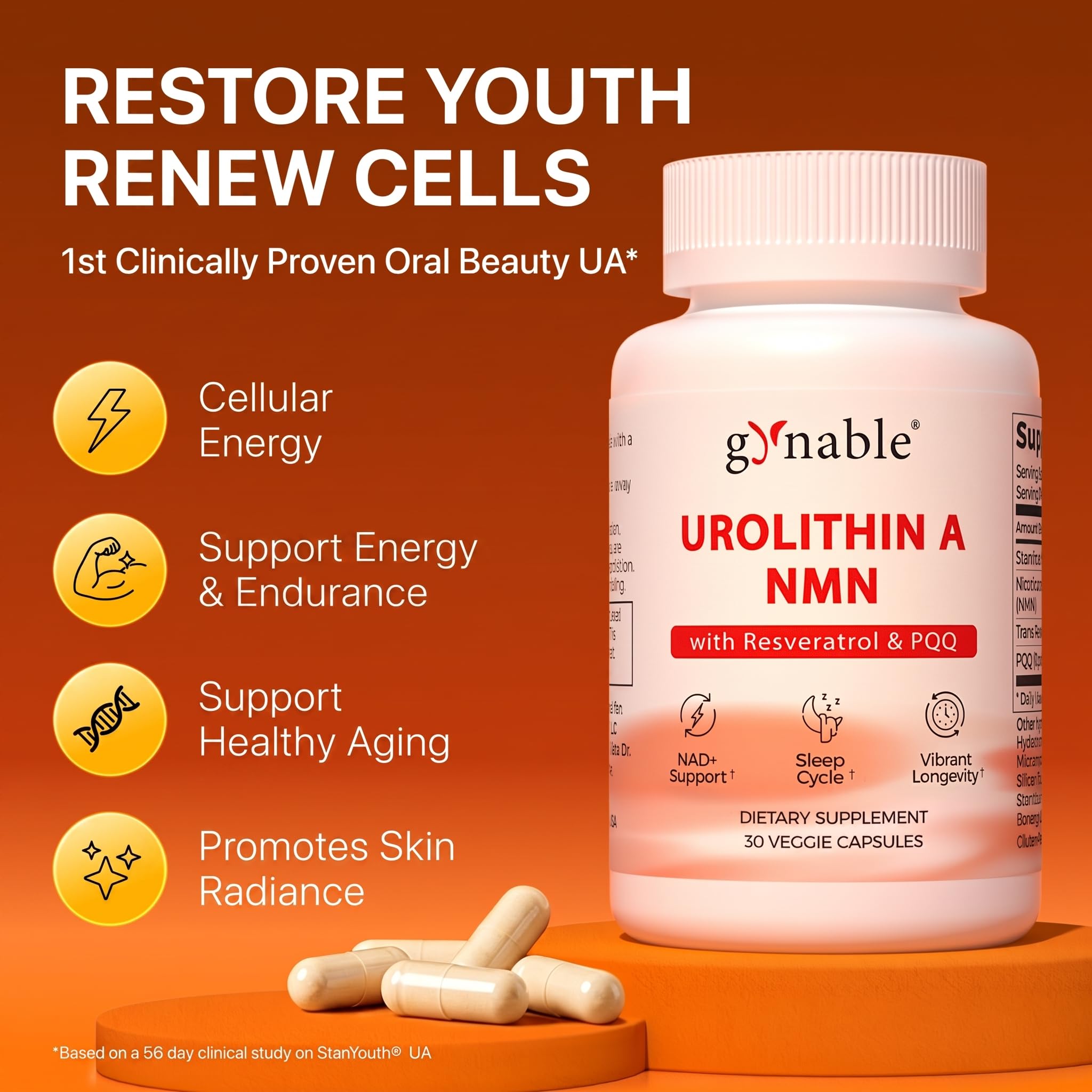 glutathione plus myra e Gynable 4-in-1 Urolithin A Supplement with NMN, Trans-Resveratrol & PQQ-Advanced Cellular Energy & Muscle Strength Complex Check out Myra Glow Radiance