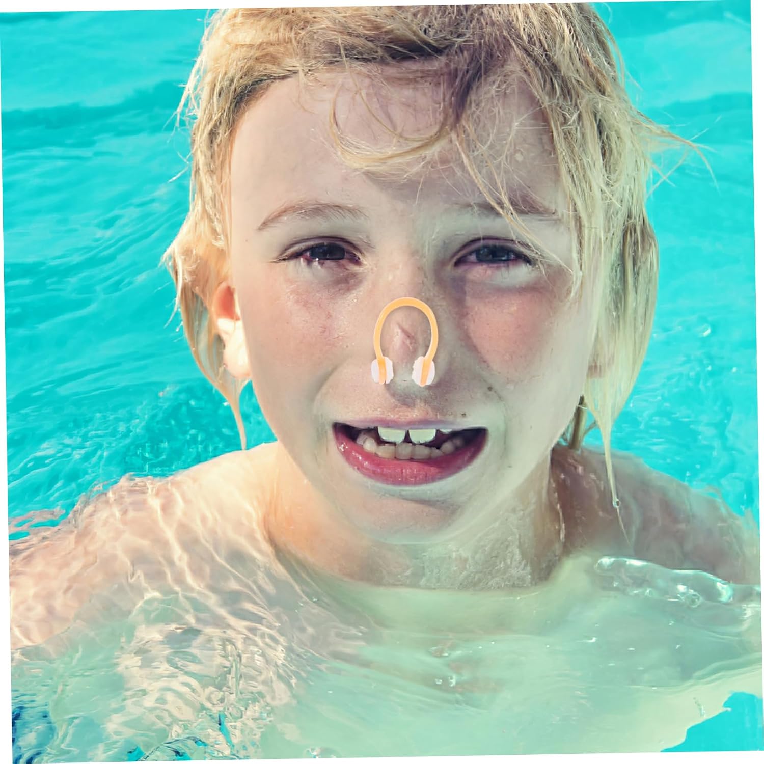 Mobestech 5pcs Swimming Nose Clip Skid Silicone Design for Adults Boys and Girls Ergonomic Lightweight for Swimming Training and Water Sports Fit and Comfortable