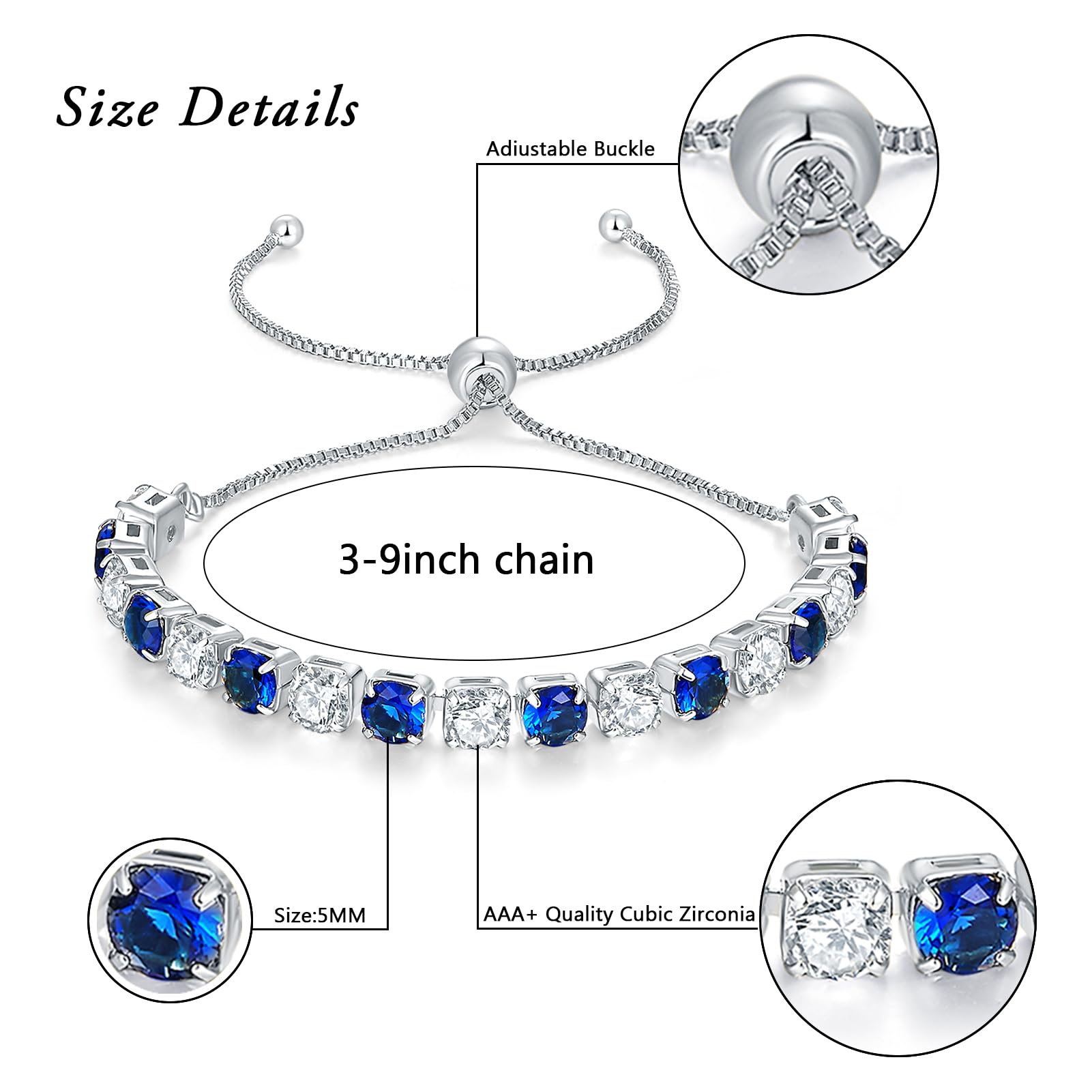 LOVANS Bracciale Tennis Donna Bracciale Donna Argento con 4MM/5MM/6MM Zirconio Braccialetti Regolabile Donna Regali Natale Donna Regalo Laurea Donna Regalo Compleanno