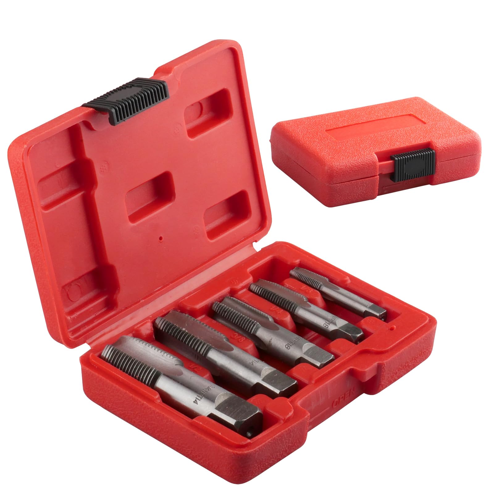ZoZoMaiy 5 Piece NPT Pipe Tap Set, 3/4", 1/2", 3/8", 1/4", 1/8" NPT Tap