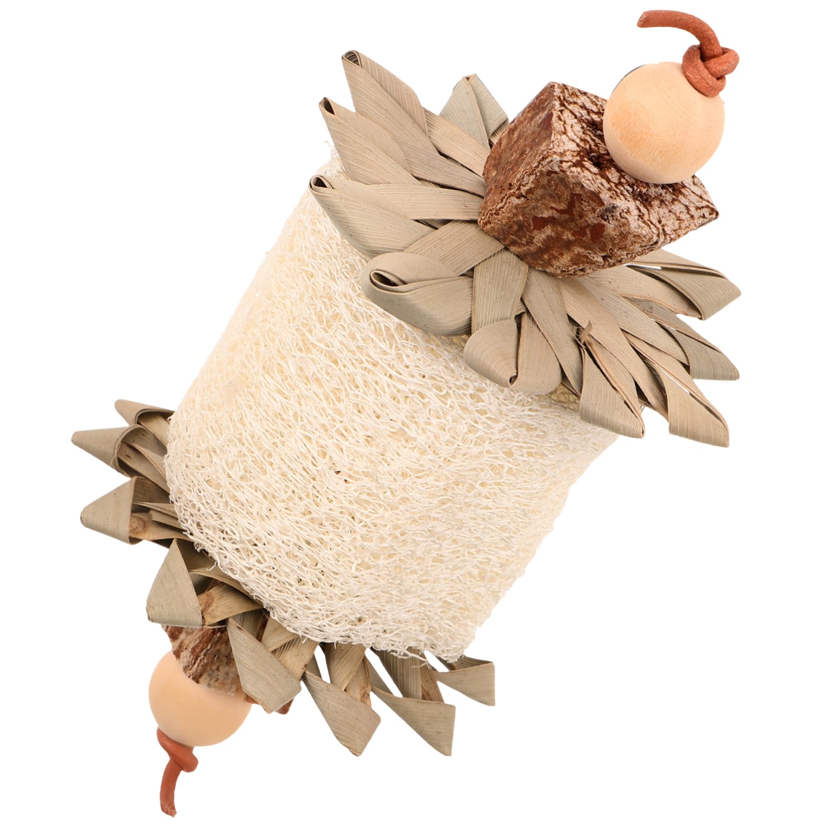 TOYANDONA Jouet à Mâcher pour Oiseaux Luffa Jouet Tissé pour Cage Pendentif pour Perroquet pour Conures pour Perruches Ondulées
