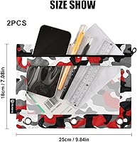 Vista 53 de Binder Pouch Purple Gold Shine Marble File Folder Sturdy Pencil Pouch for 3 Ring Binder Clear Window Office Desk Supplies Case Memento Holder with