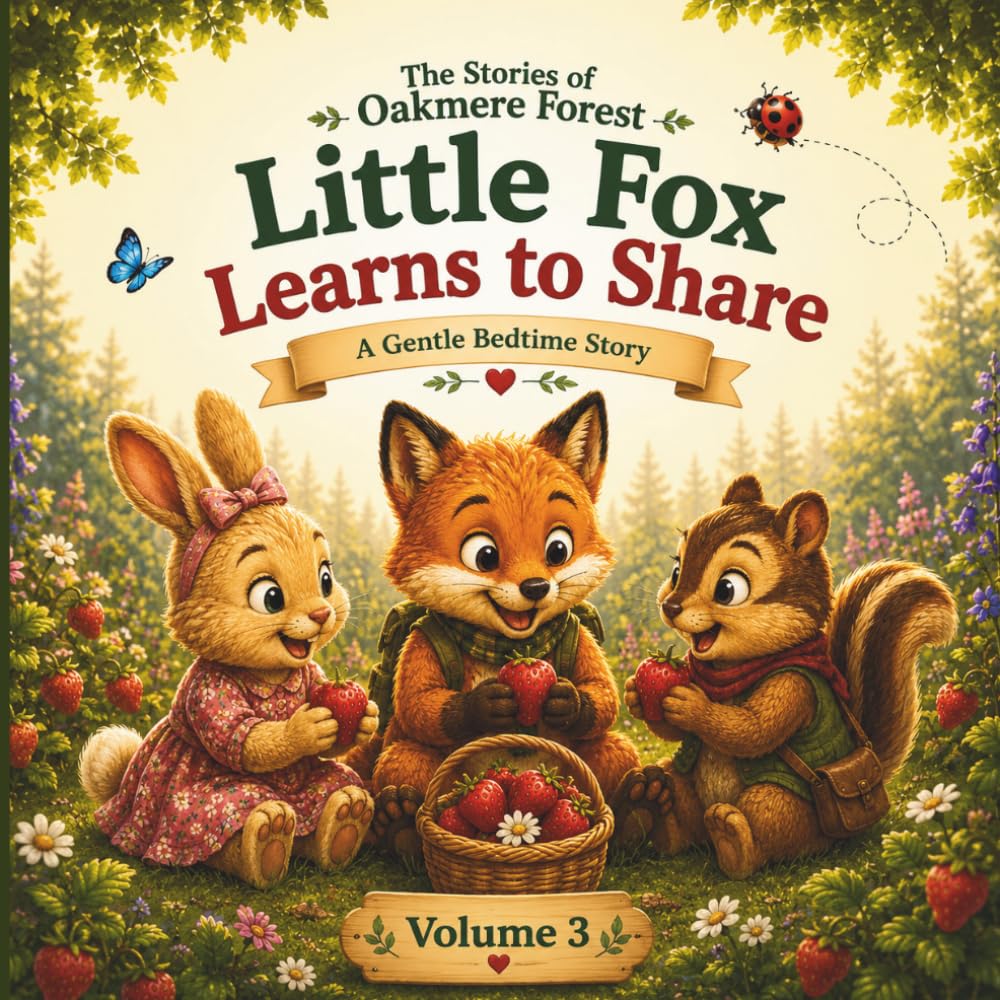 Little Fox Learns to Share: A Gentle Bedtime Story About Sharing, Friendship, and Kindness (The Stories of Oakmere Forest)