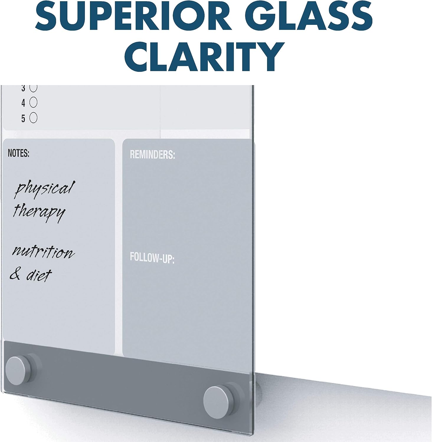 Quartet Glass Whiteboard, Magnetic Dry Erase Board, 8-1/2" x 11", with Customizable Templates, White Dry Erase Surface, Infinity (GI8511)
