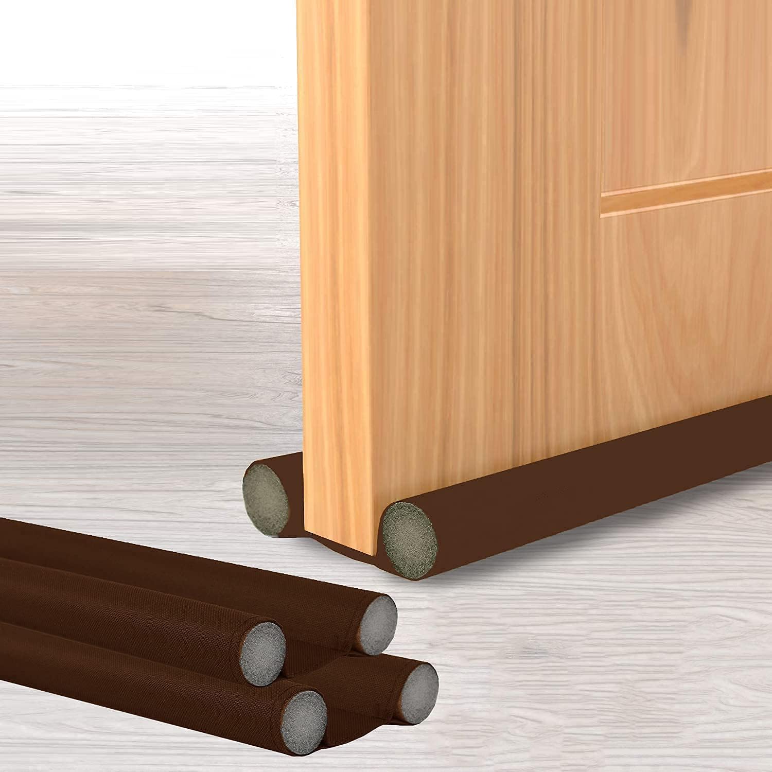 SagVir Door Bottom Sealing Strip Under Door Stopper PVC Gap Filler Noise Blocker Twin Door Draft Guard Door Seal | Door Closers Insects Protector (Pack of 2)-image-6
