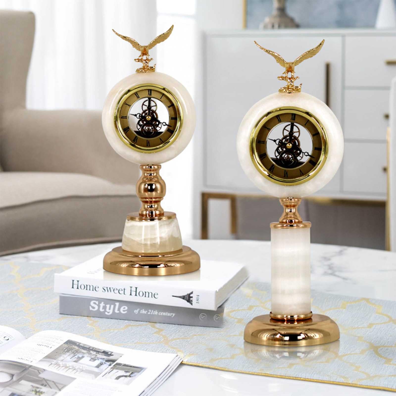 Wanduhren, Retro kreative europäische Luxusuhr Ornamente amerikanische