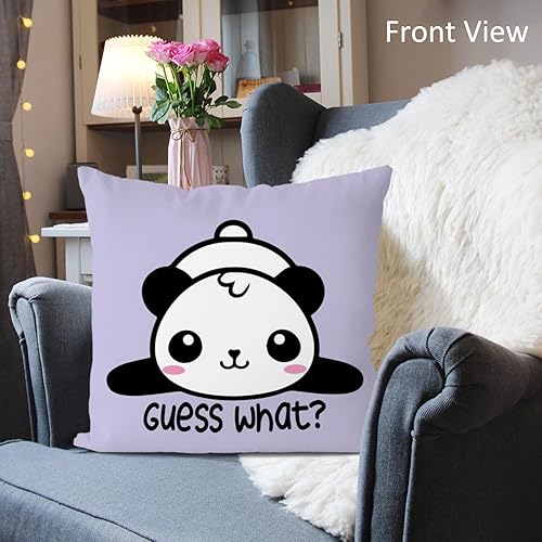 Miniatura 10 de Lovely Panda Guess What Panda Butt - Fundas de almohada reversibles para el hogar, dormitorio, sala de estar, decoración de habitación de los niños,