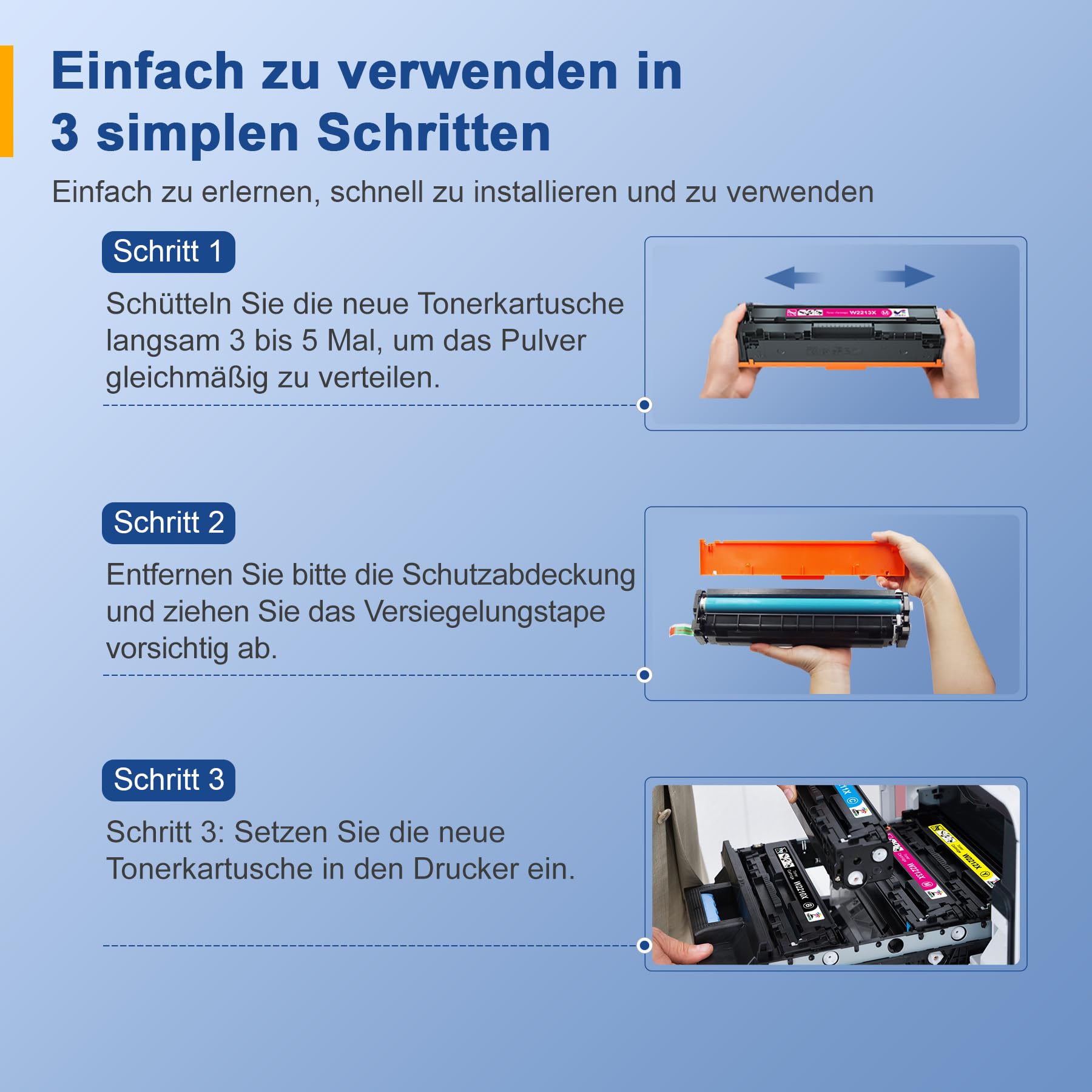 Palmtree 207X Mit Chip Toner Kompatibel für HP 207X 207A Schwarz für HP Color LaserJet Pro MFP M283fdw Toner für Color LaserJet Pro M255dw M282nw M283fdn M255nw M283 M282 M255 W2210A W2210X -4 Pack