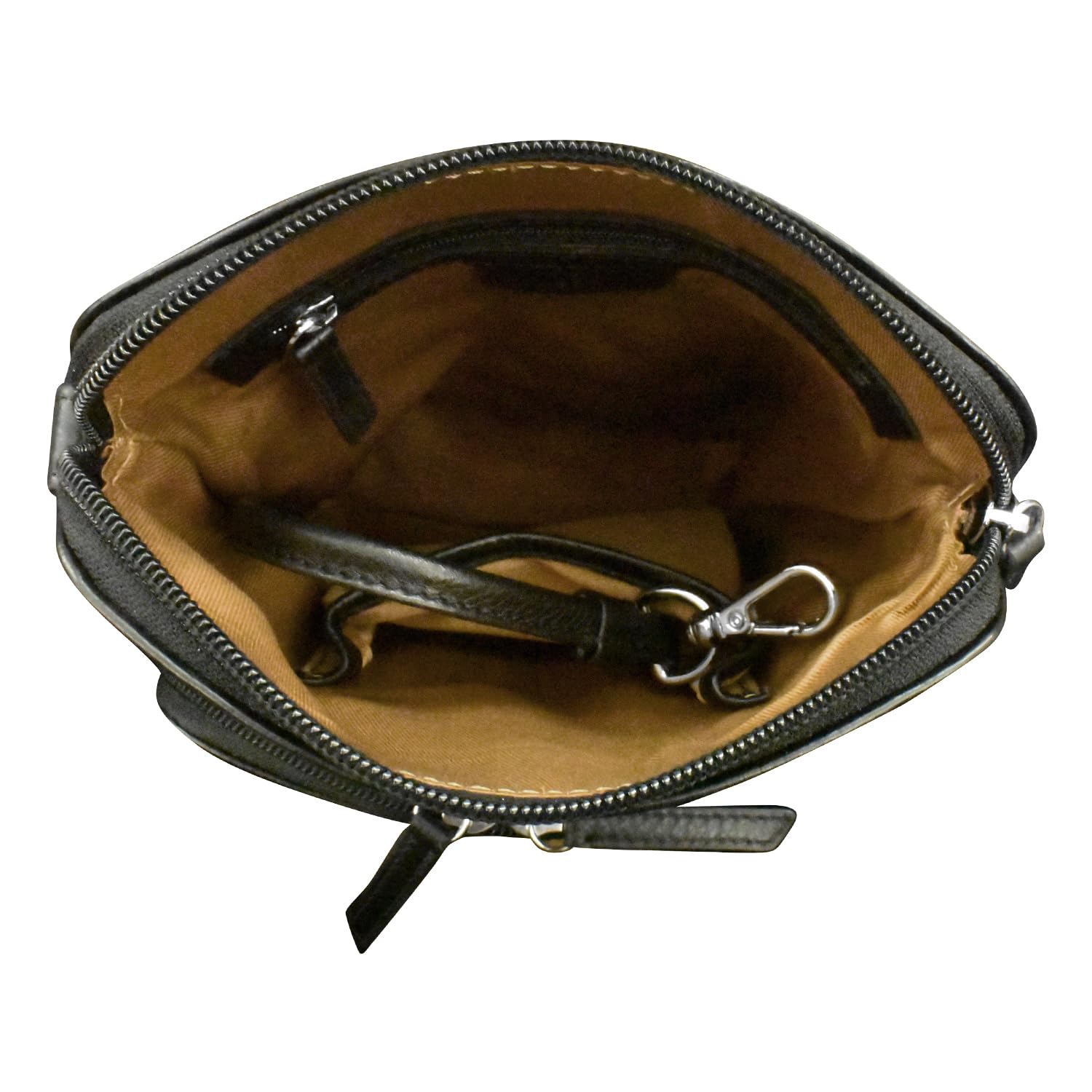 ili New York Damen Leder Schultertasche W/Seite Organisieren Umhängetasche
