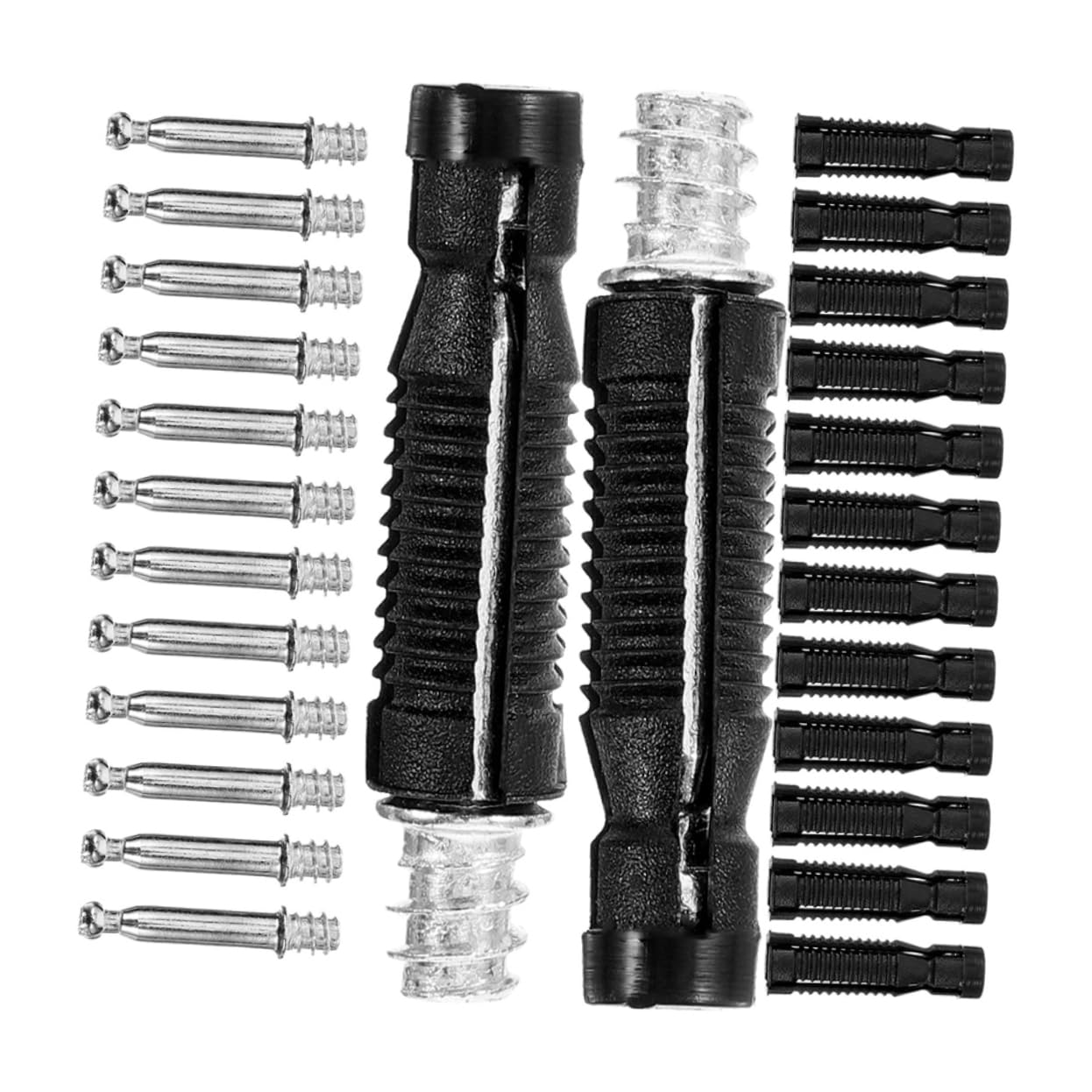 HOLIDYOYO Fitting for Furniture 100pcs Nylon Cold Rolled Steel Connecting Dowels Bolt Nuts for Cabinets