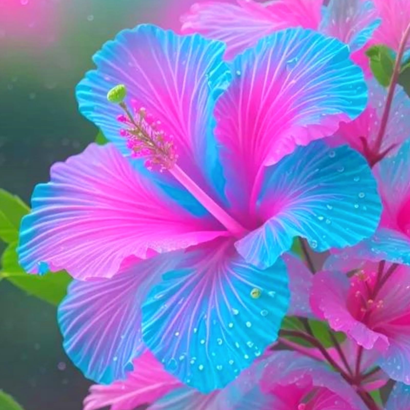 Bulk Hibiscus, Surprisingly Growing, Hardy Perennial, Suitable for Spring and Autumn, Garden Viewing, No Watering Required111-1 Rhizome-H