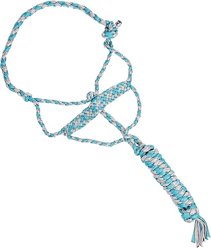 Weaver Leather Cabestro de cuerda trenzada con correa de 10 pies, rojonegro, caballo promedio