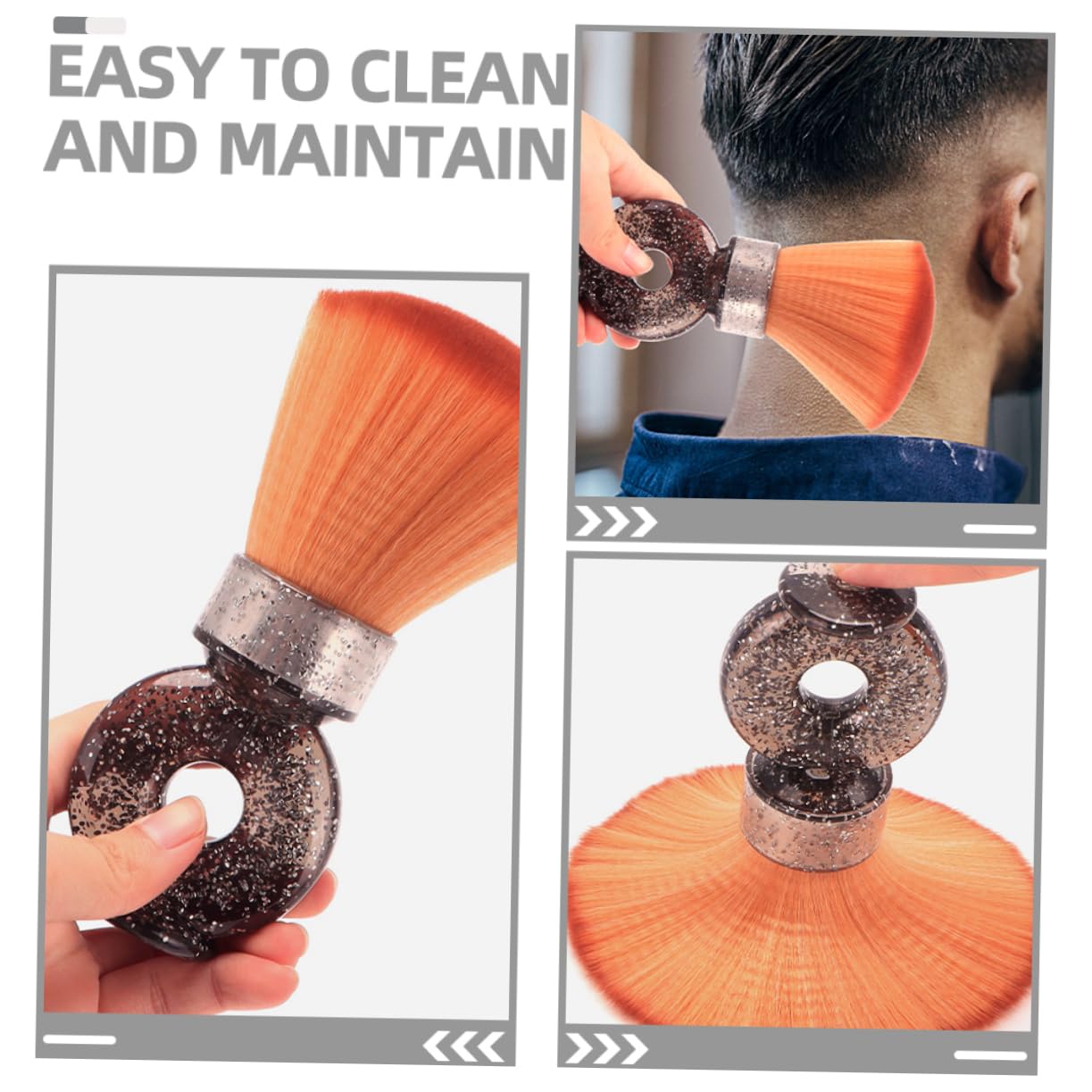 Gogogmee Men Shaving Brush Set Stylish Beard Brush for Grooming Hair Duster Brush for Men