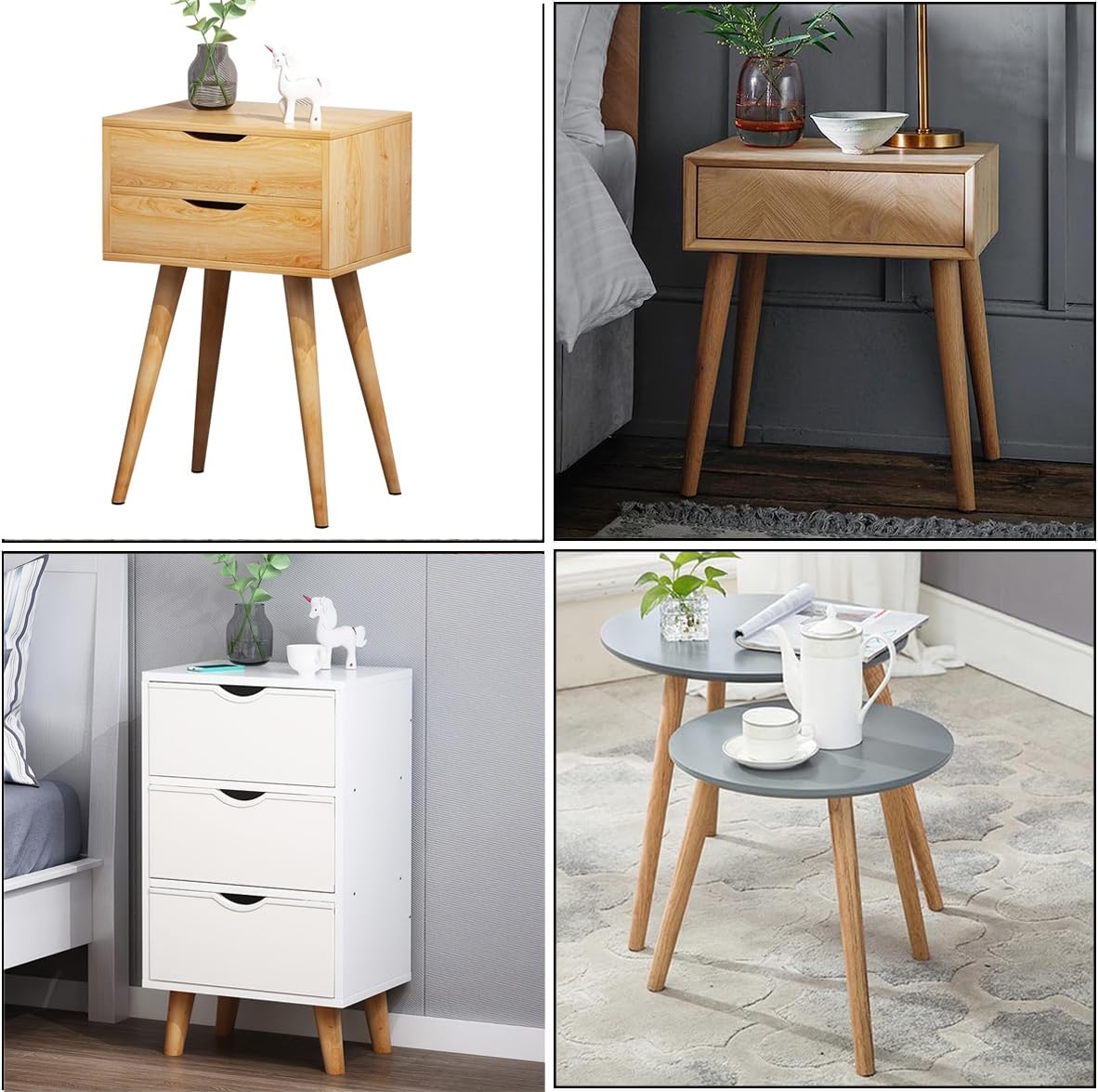 4 Gambe Per Mobili In Legno Di Rovere 12cm - Piedini Regolabili Per Tavoli, Letti E Divani - Foto 13