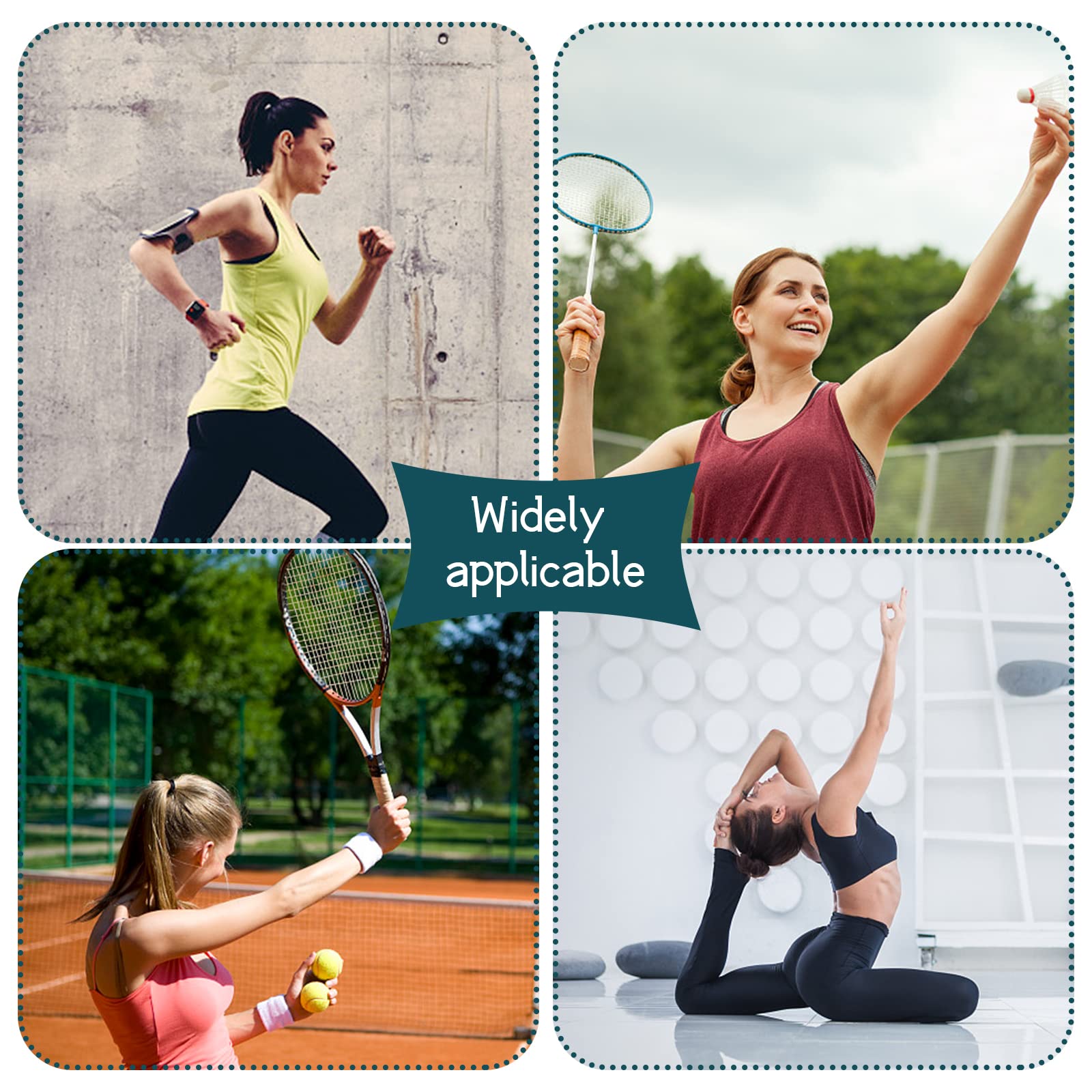 4 Fasce Per Capelli Sportive Elastiche In Cotone - Leopardate, Assorbono Il Sudore - Unisex Per Yoga, Corsa E Fitness