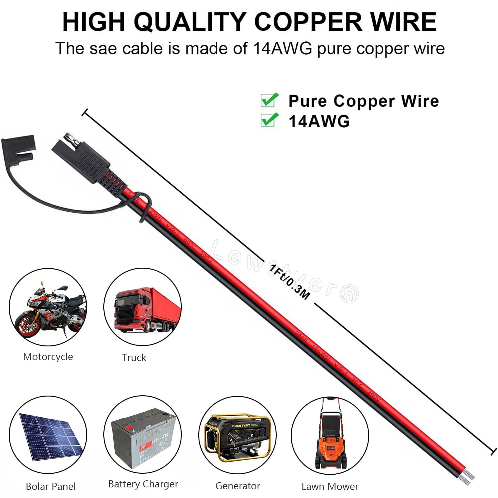 Adattatore Saldatore Cavo Adattatore Prolunga 110V A 220V 14AWG Per Saldatore TIG/MIG | HITBOX, 35cm, 300V Cavo Prolunga Per Saldatore USA - Foto 2