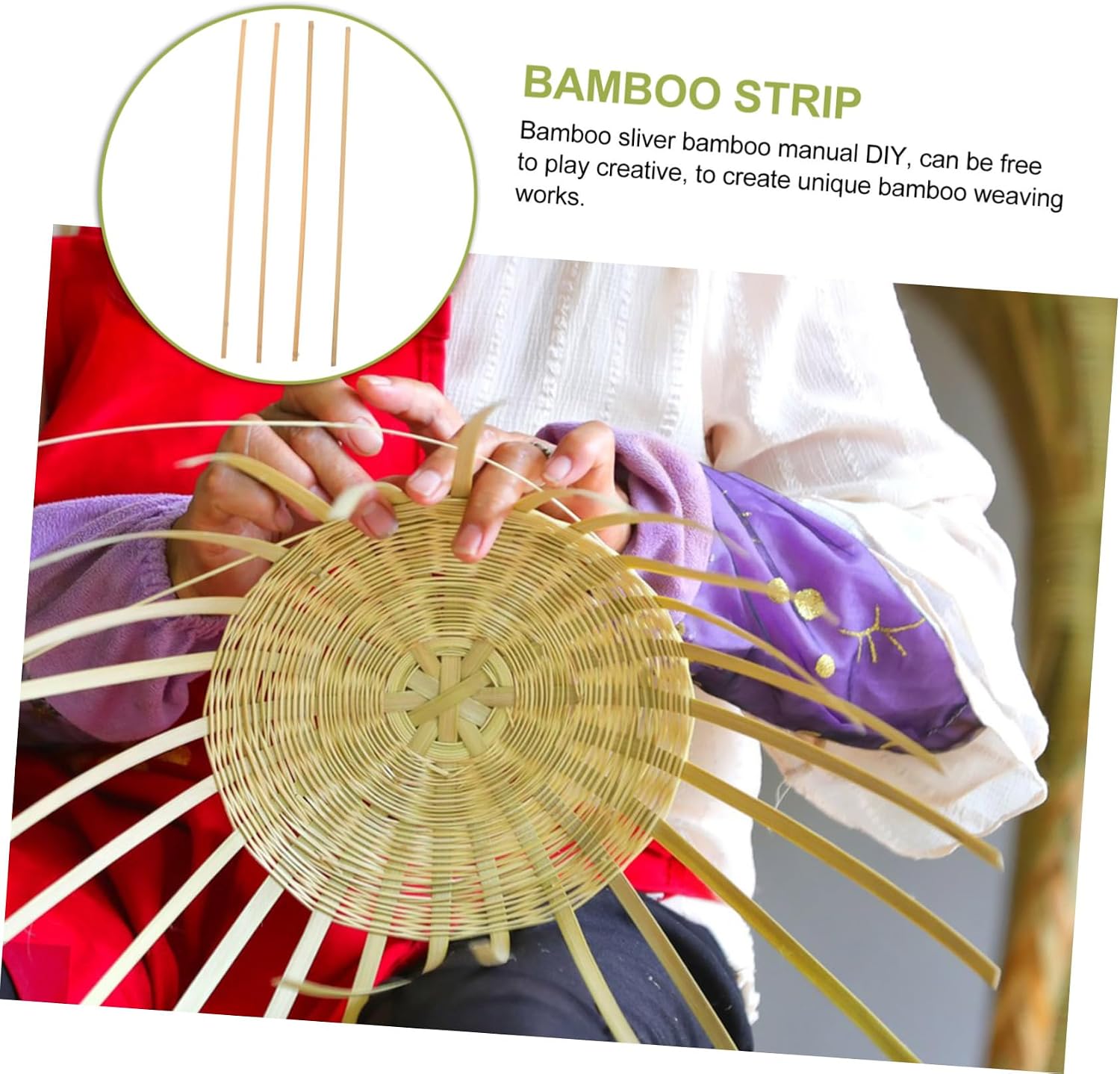 HOMSFOU 4pcs Weaving Strips for Crafts Wide and for Basket Weaving and Handmade Projects Crafting Material