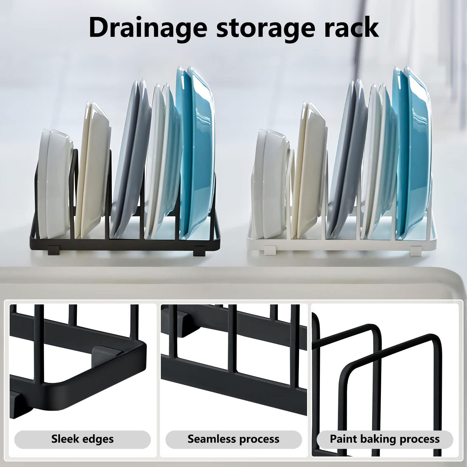 Kitchen Storage Rack - Oszczędzający miejsce stojak na naczynia do przechowywania na blacie kuchennym