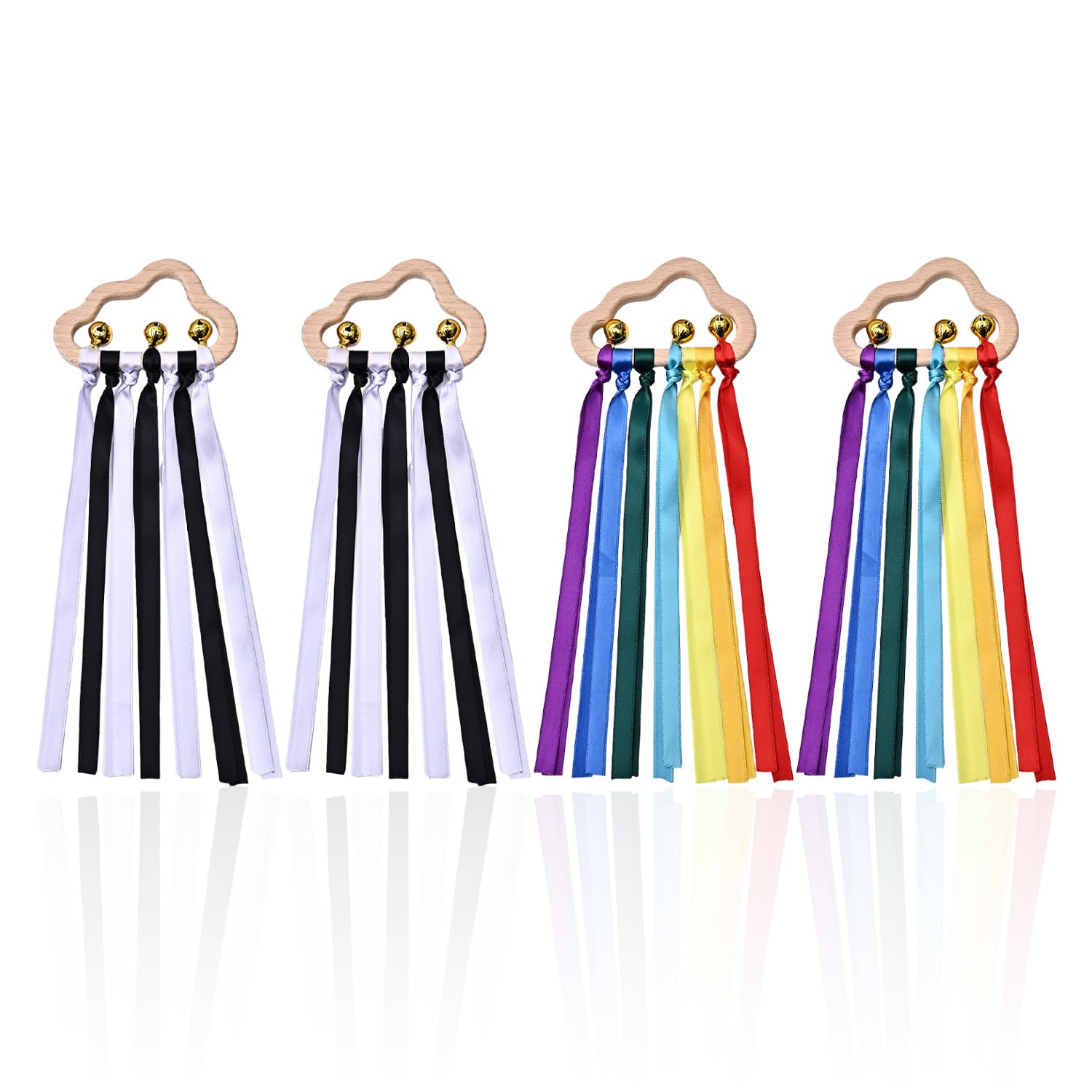 4 Pieces Creative Baby Toys, Baby Sensory Toys, Baby Wooden Toys, Fun Toys, Baby Rattle Toys