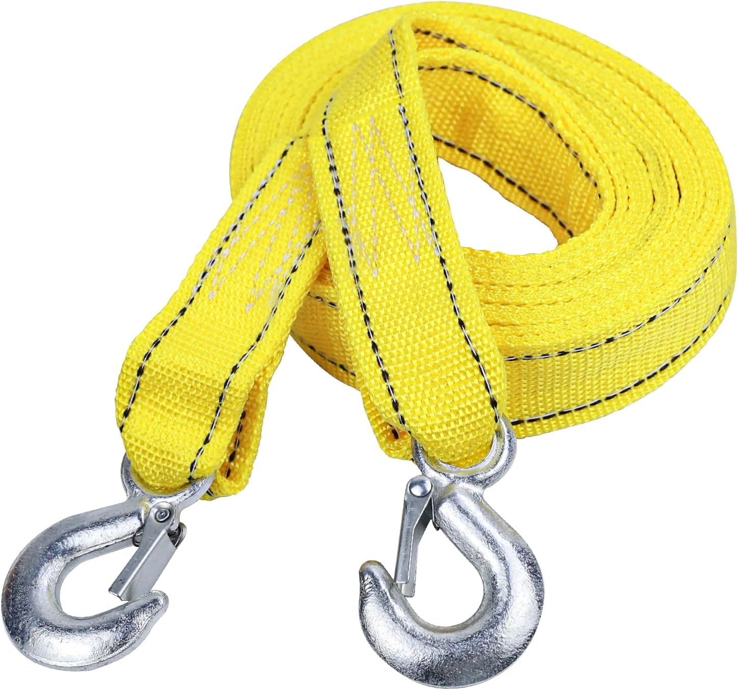 Tow Strap with Hooks, 1.6 Inch x 13 Feet, 11000 lbs Heavy Duty Tow Straps for Vehicle Emergency Recovery, Towing Rope Pull Strap for Car Truck ATV SUV Boat, Car Accessories (13Ft Double Layer)